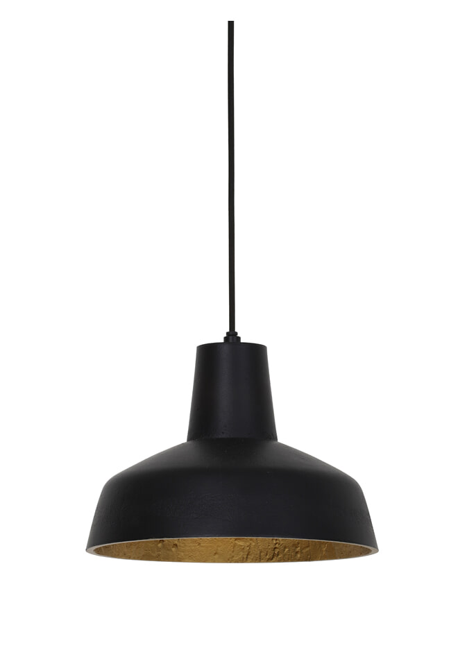 Light & Living Hanglamp 'Sumeru' 26cm, mat zwart-goud