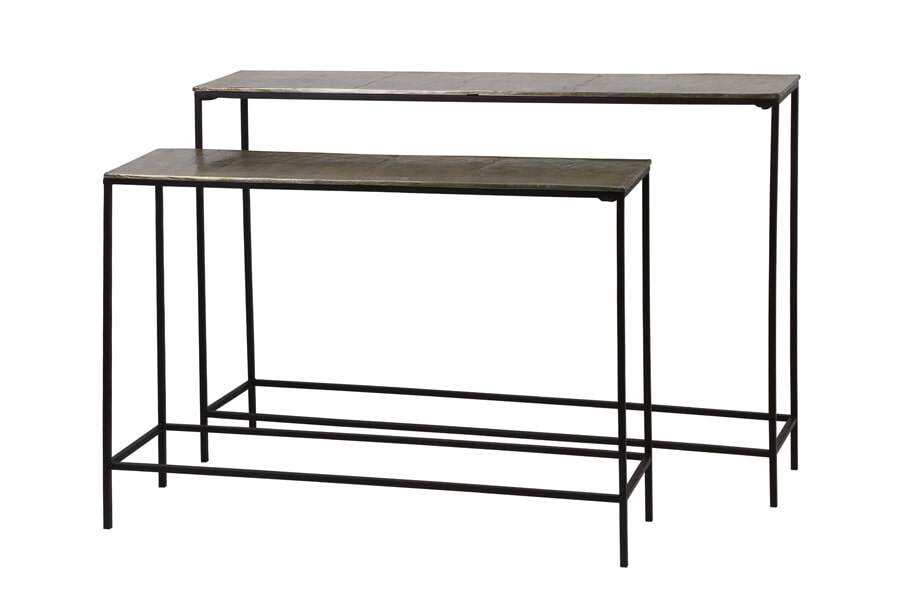 Light & Living Sidetable 'Hartsville', set van 2 stuks, donker bruin brons Light & Living Sidetable 'Hartsville', set van 2 stuks, donker bruin brons