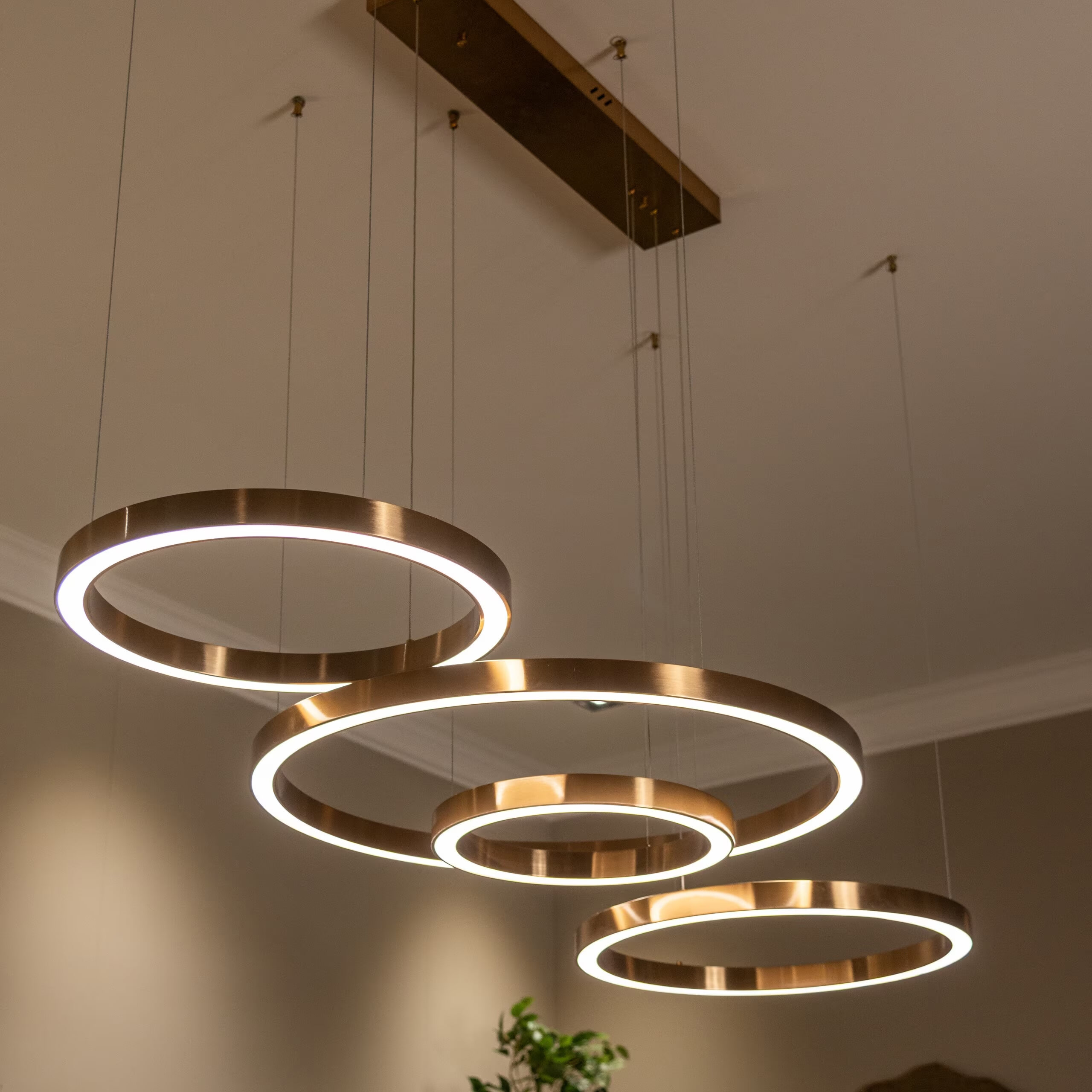 Richmond Hanglamp 'Lilou' 4-lamps, kleur Brushed Gold