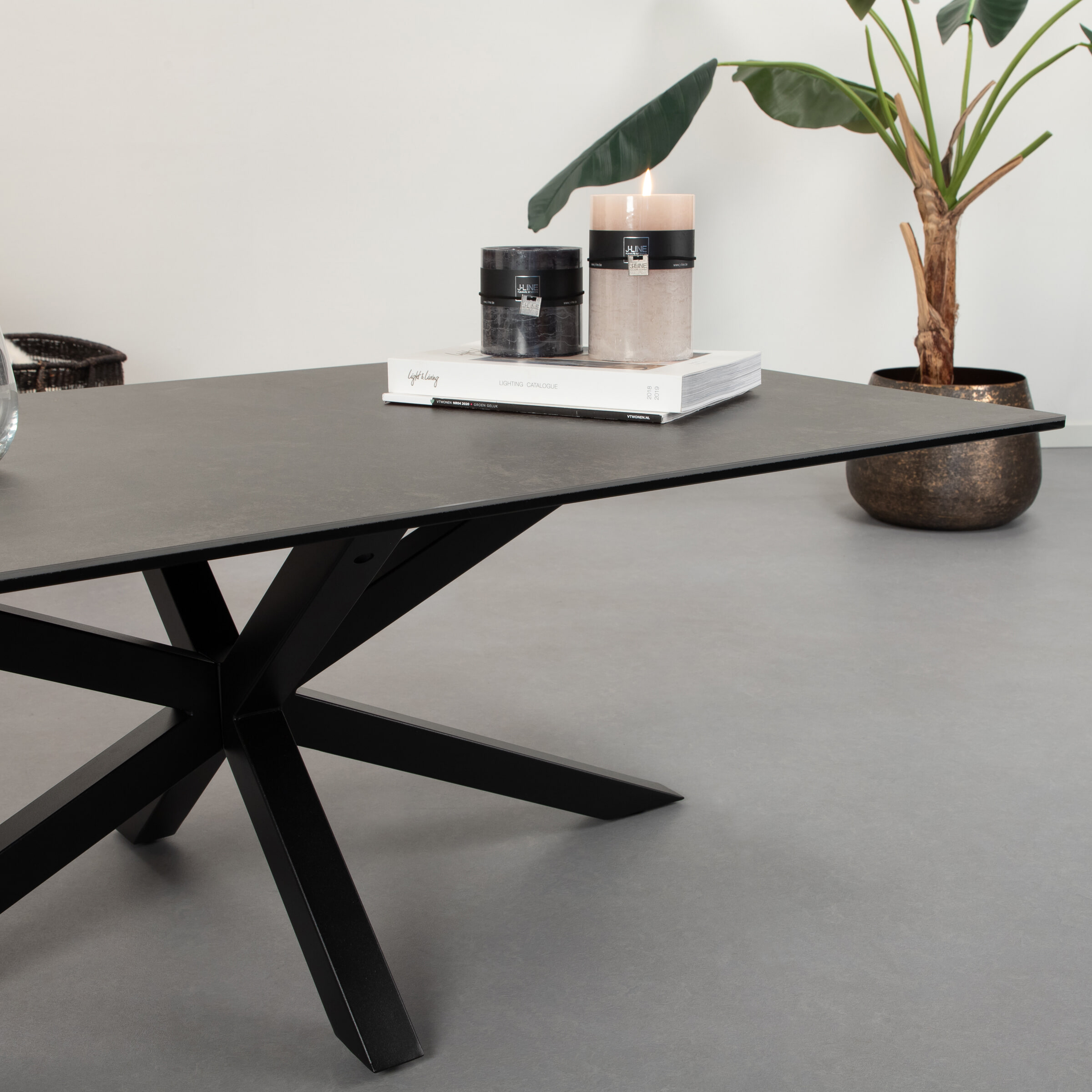 Sohome Salontafel 'Parker' Keramiek, 130 x 70cm, kleur Zwart