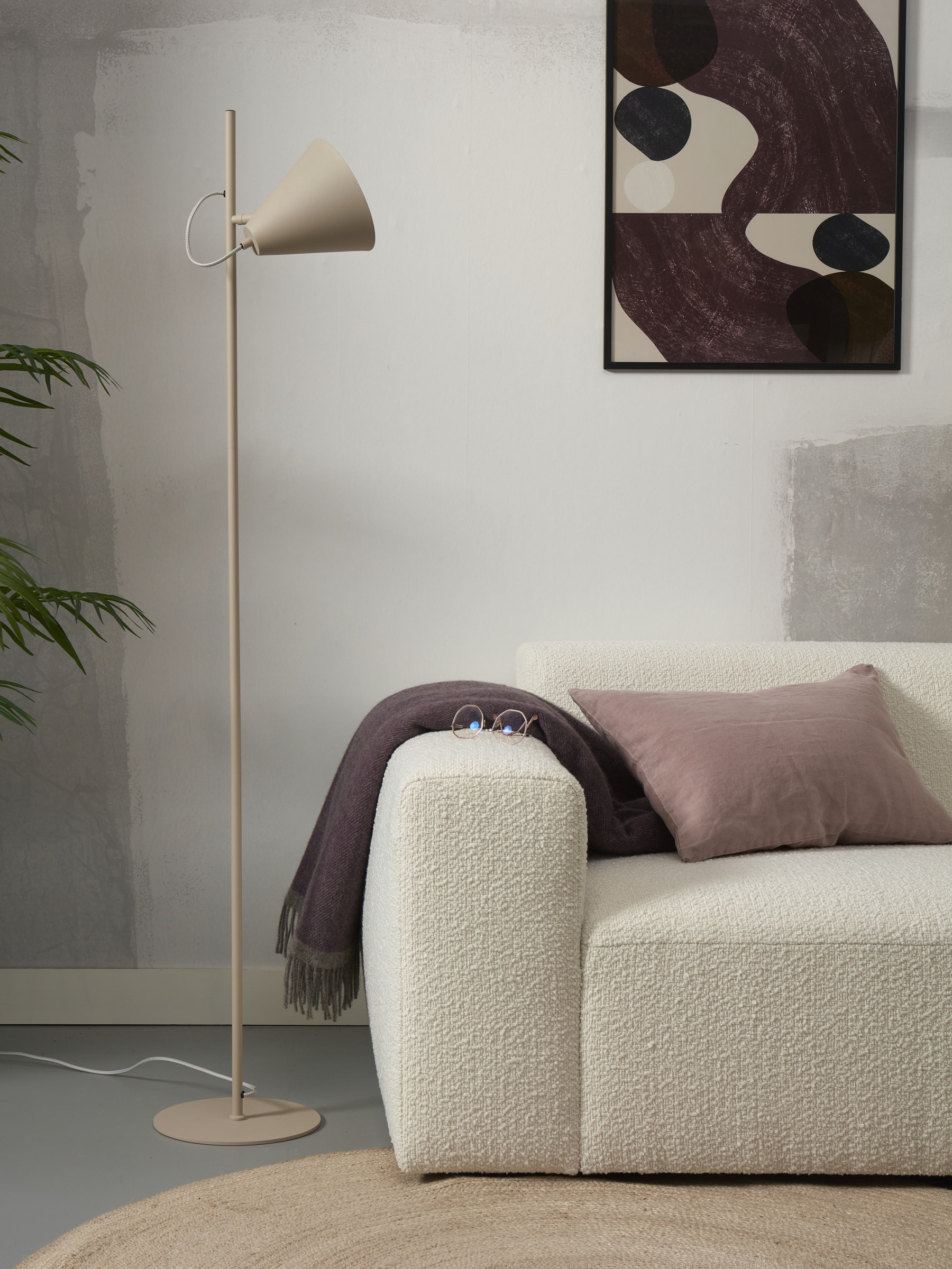 its about RoMi Vloerlamp 'Lisbon' 151cm, kleur Zand