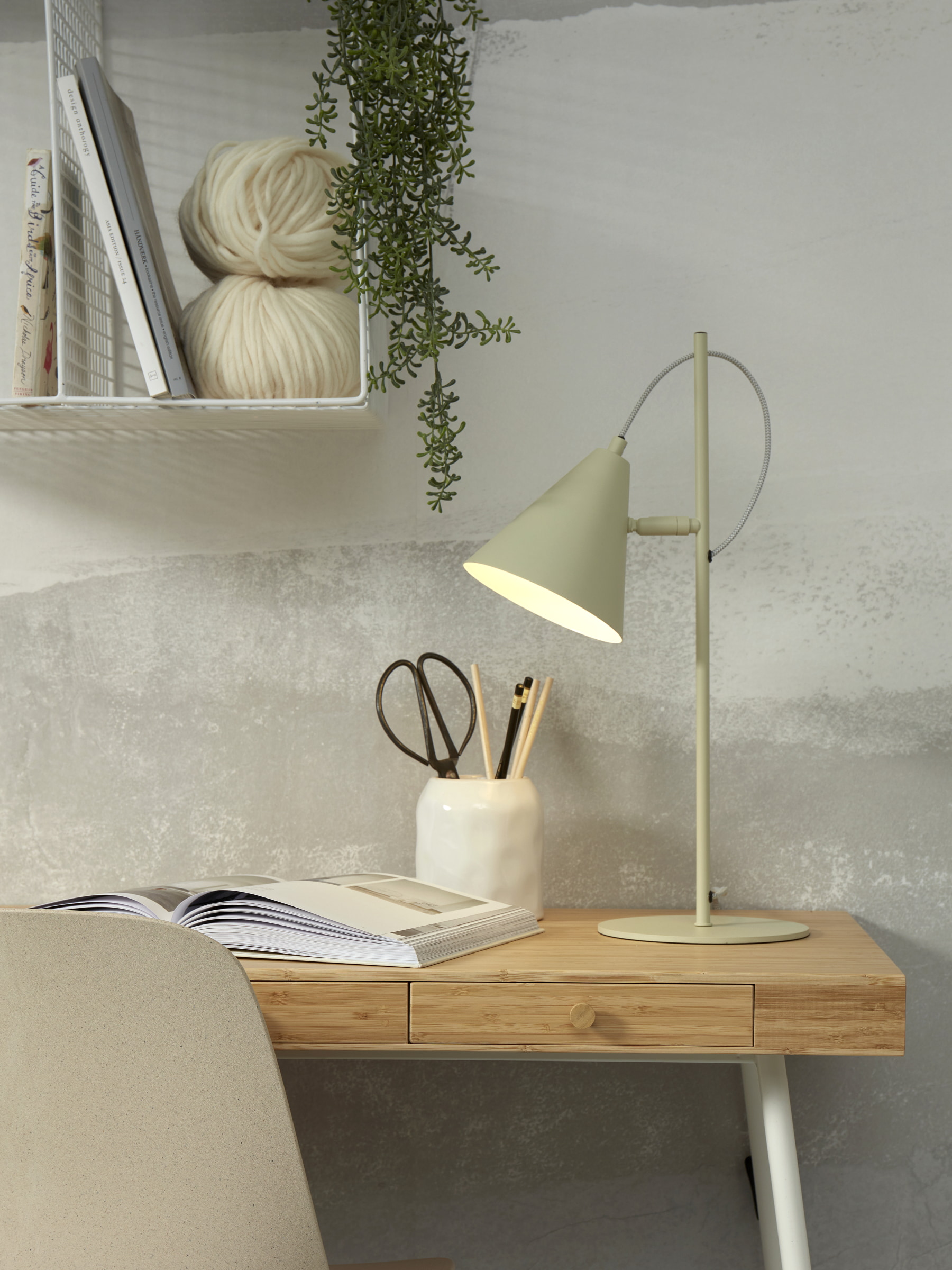 its about RoMi Tafellamp 'Lisbon' 50cm, kleur Lichtgroen
