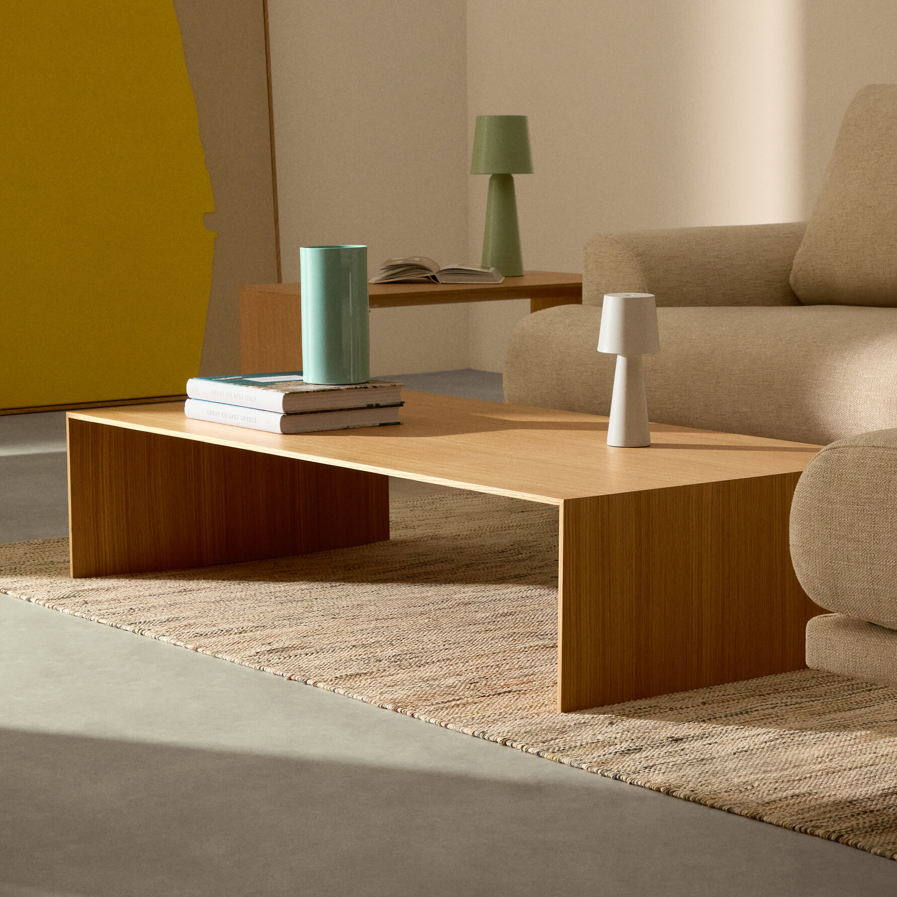 Kave Home Salontafel 'Litto' Eiken, 140 x 70cm, kleur Naturel