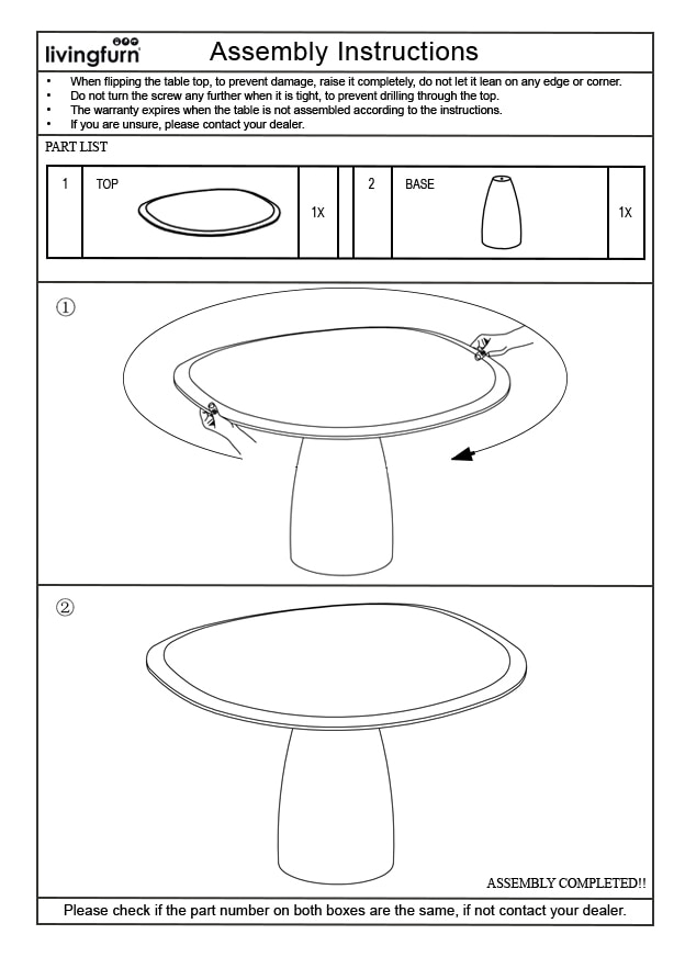 Sohome Organische Eettafel 'Madin' Mangohout, 140 cm, kleur Ivoor