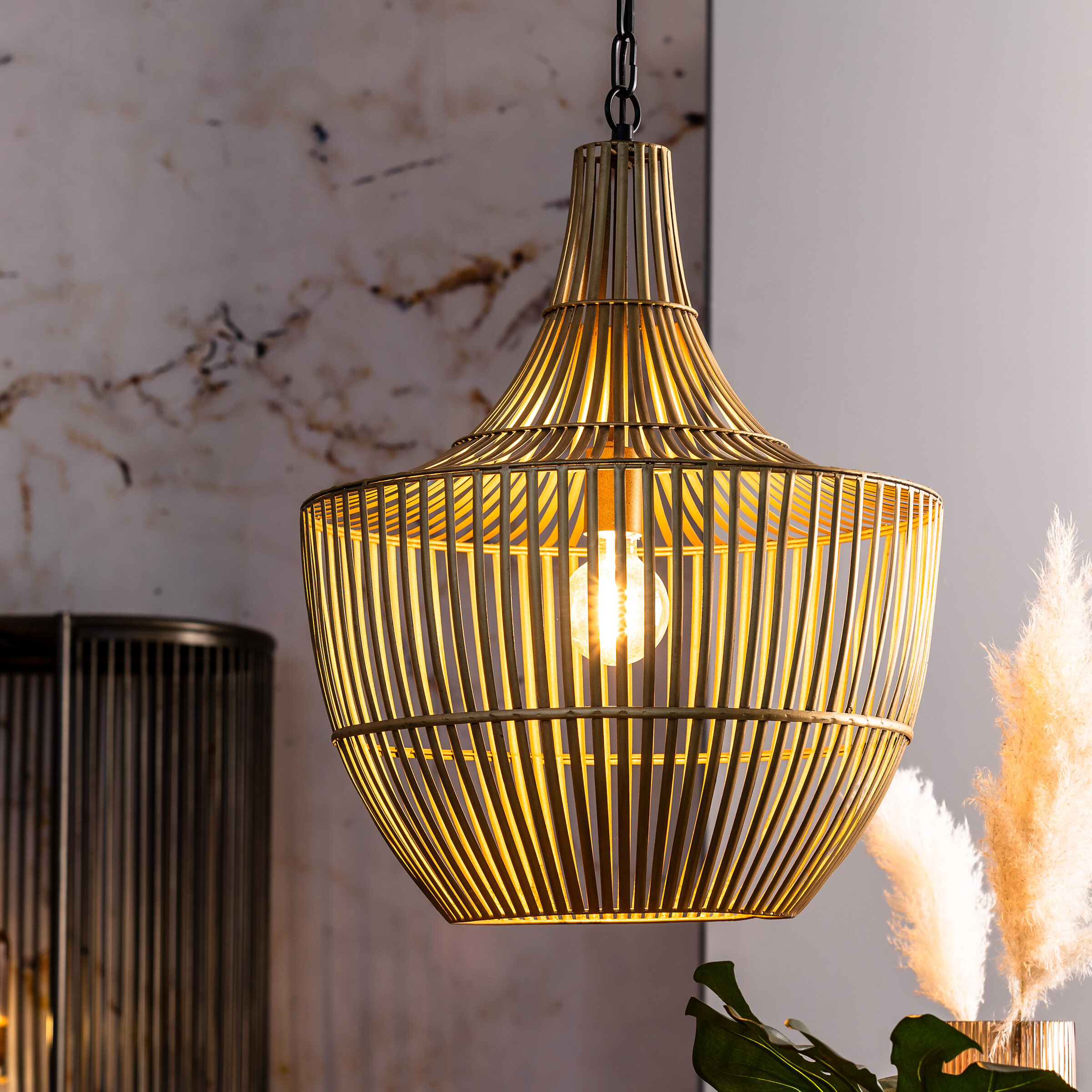 Light & Living Hanglamp Stella - Antiek Brons