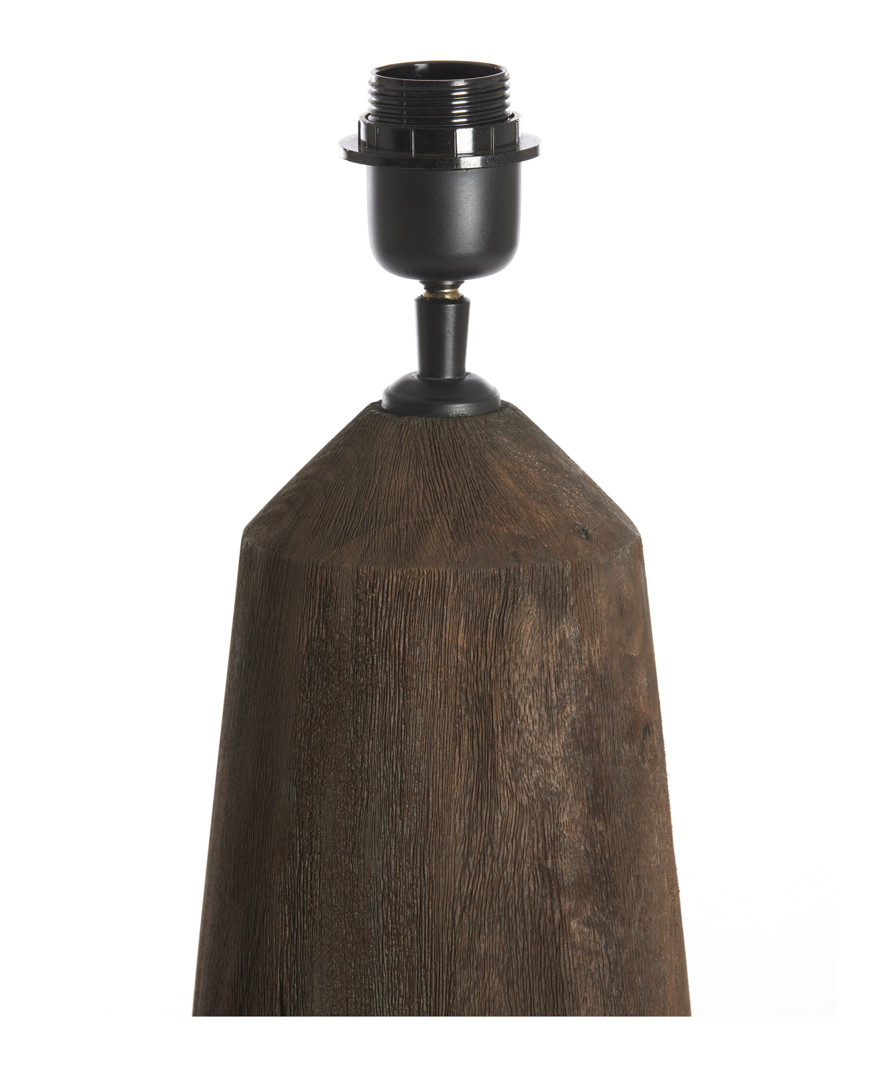 Light & Living Tafellamp 'Trapani' Mangohout, 45cm, kleur Mat Donkerbruin (excl. kap)