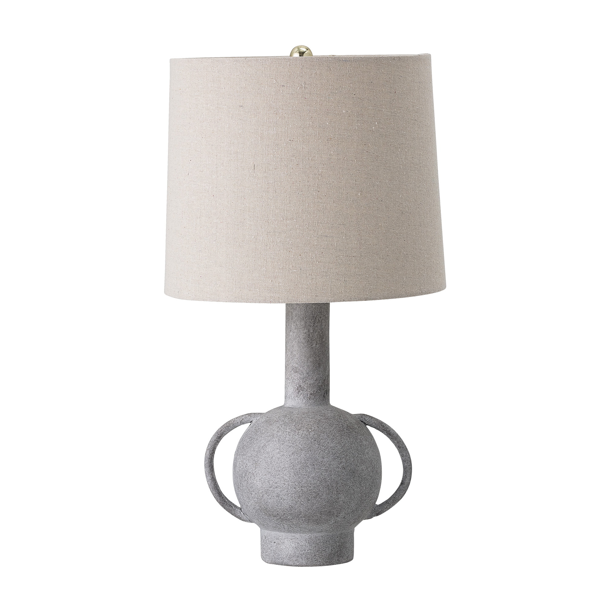 Bloomingville Tafellamp Kean Terracotta en linnen, 59cm hoog - Grijs