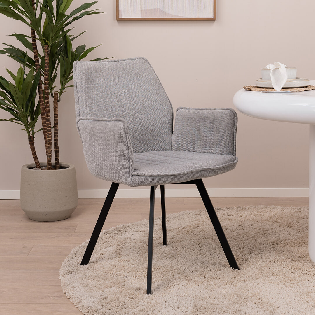 Livingfurn Eetkamerstoel 'Louise', Draaibaar