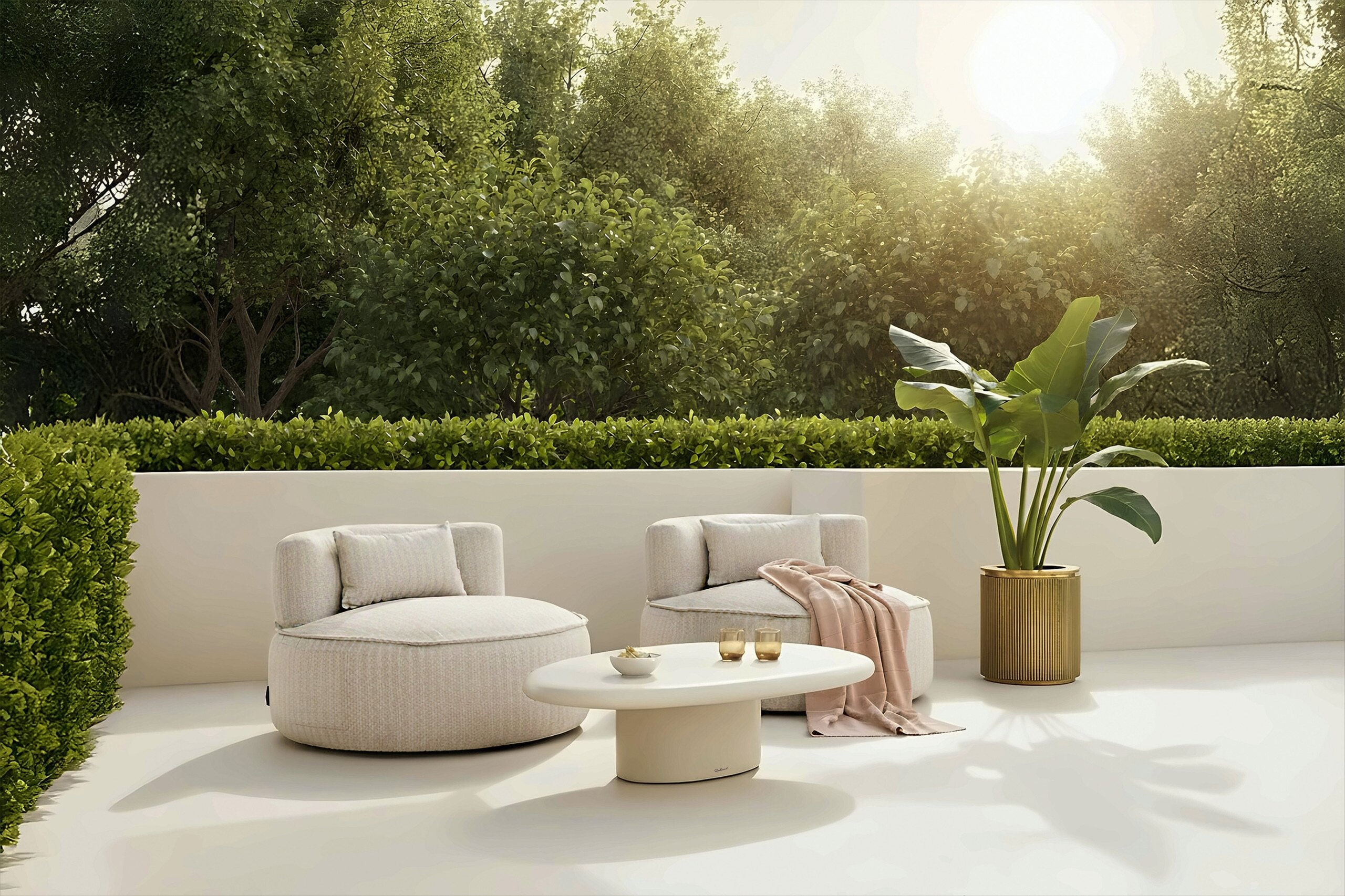 Richmond Outdoor Draaifauteuil 'Nammos' kleur Beige