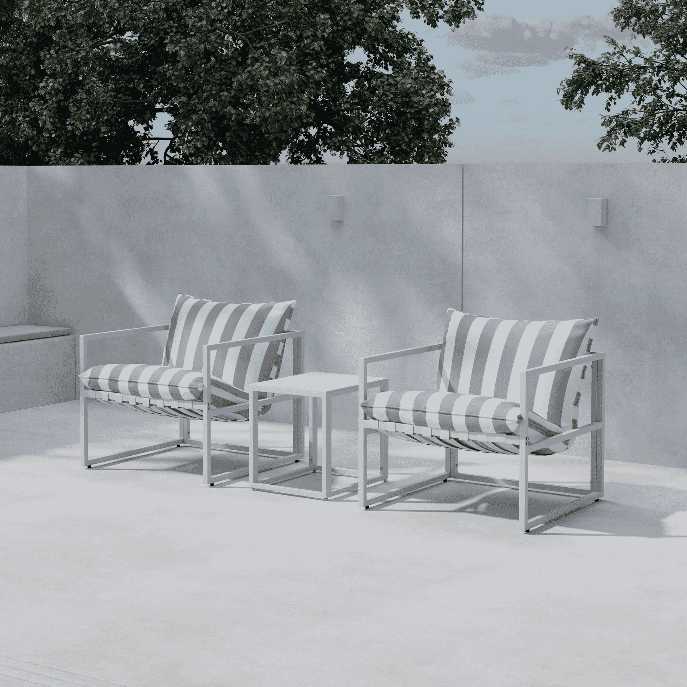 Nohr Loungeset 'Kandie' Met 2 stoelen en tafel, kleur Beige