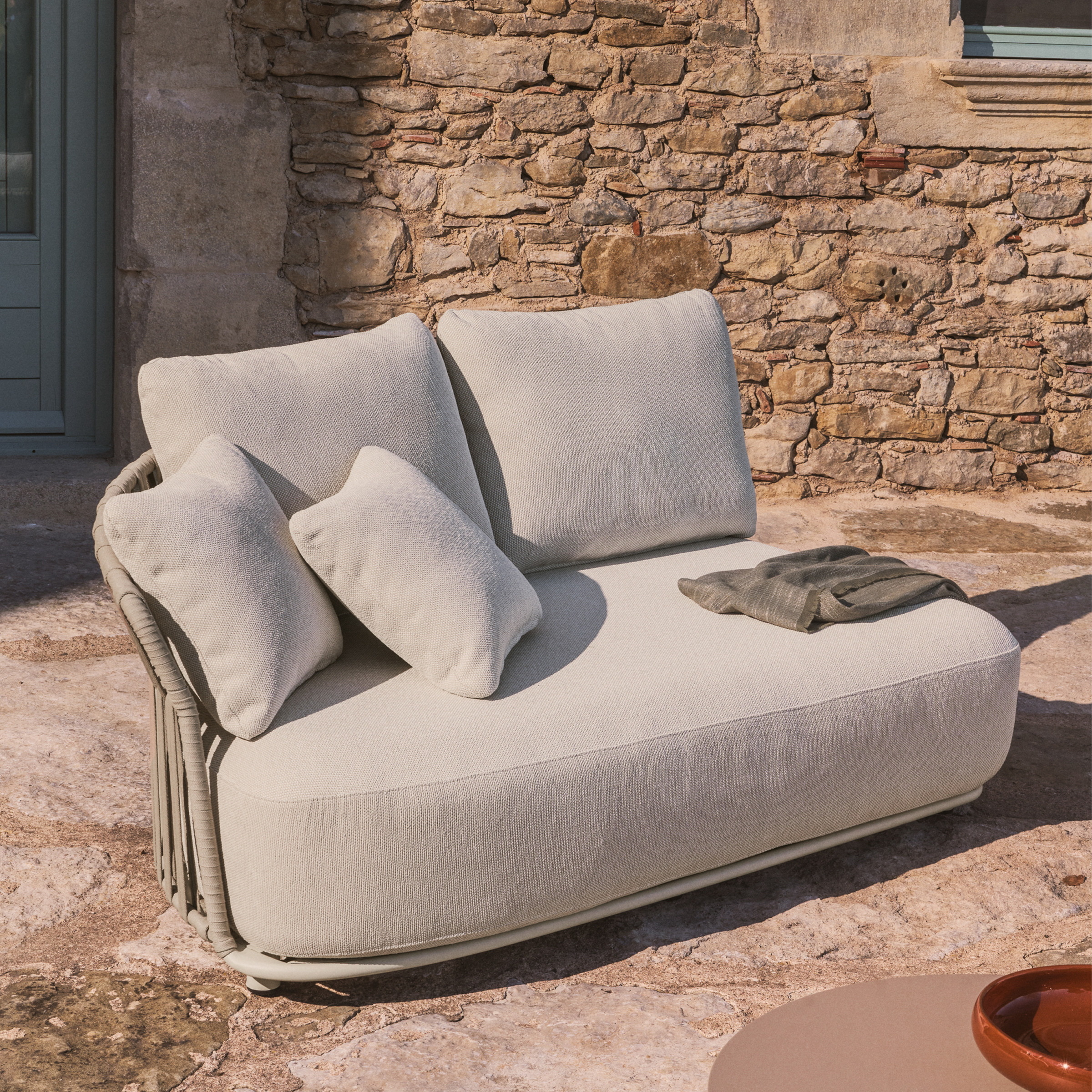 Kave Home Loungebank Osani 2-zits module - Beige/Taupe
