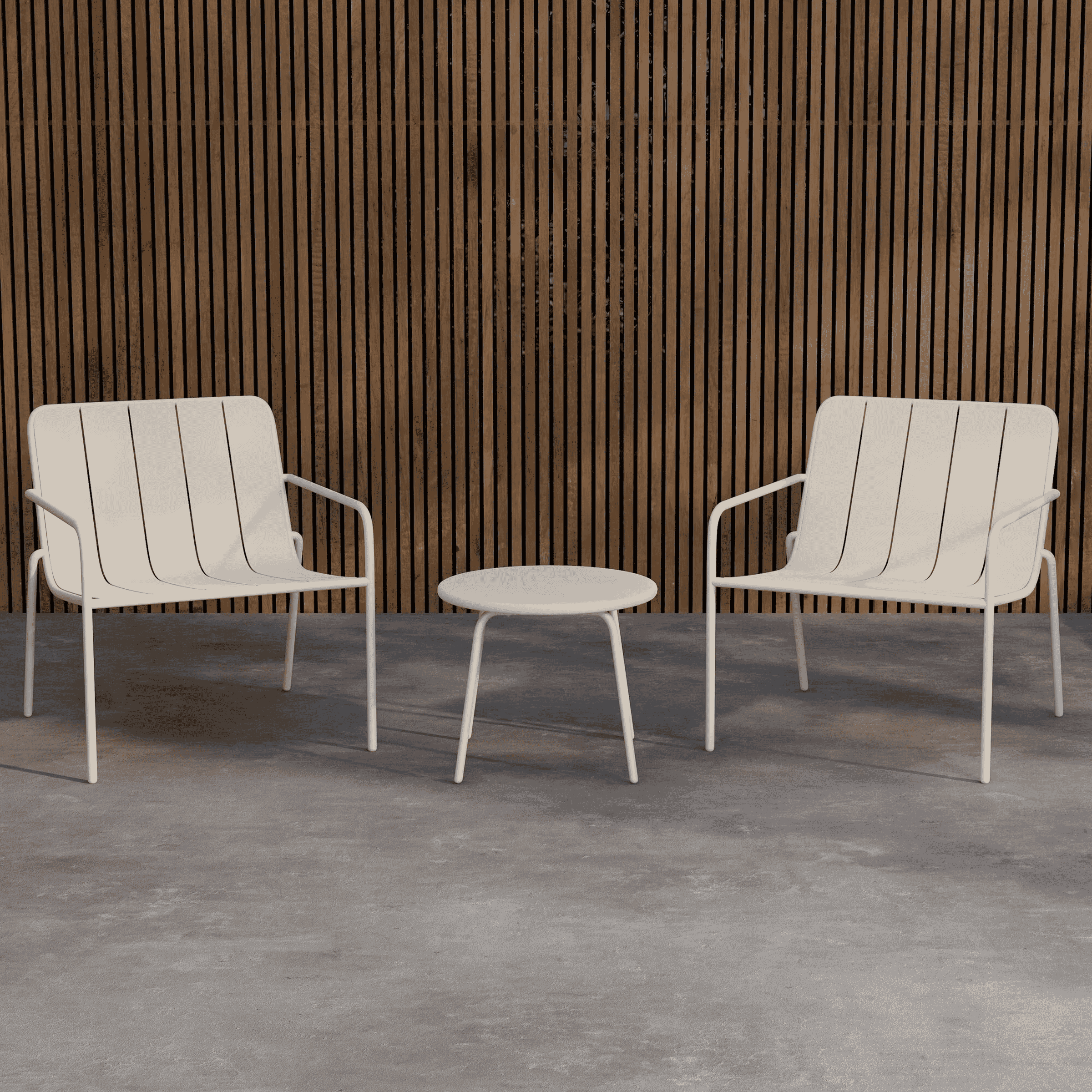 Nohr Loungeset 'Travian' Met 2 stoelen en tafel, kleur Beige