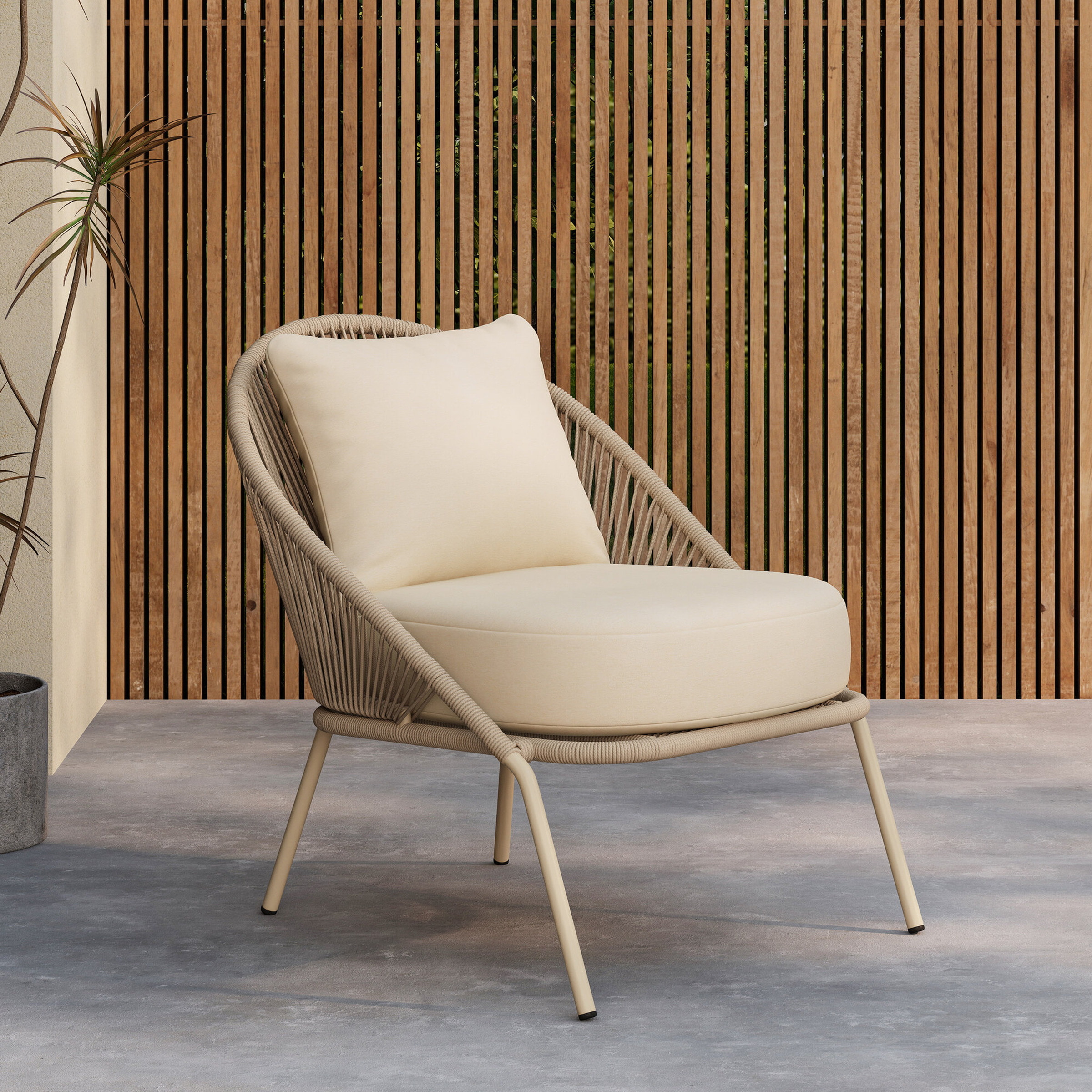 Nohr Loungestoel Karlene - Beige