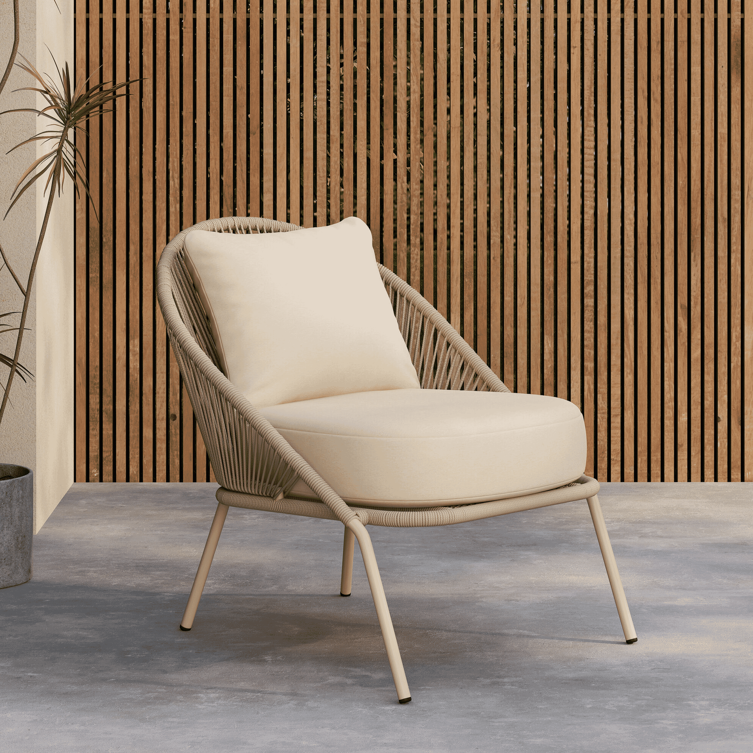 Nohr Loungestoel 'Karlene' kleur Beige