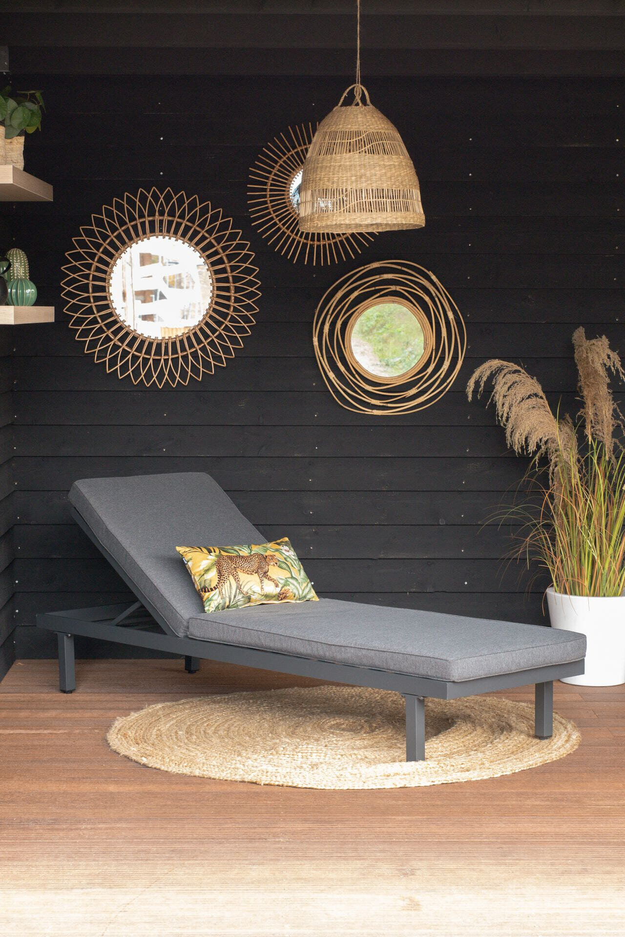 Hartman Ligbed 'Aveiro' kleur Antraciet