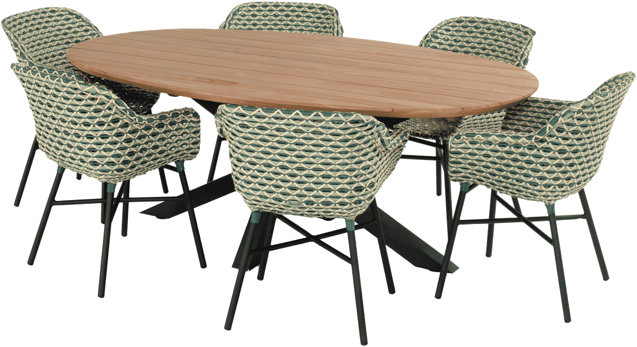 Hartman Tuinstoel 'Delphine' Wicker, kleur Groen