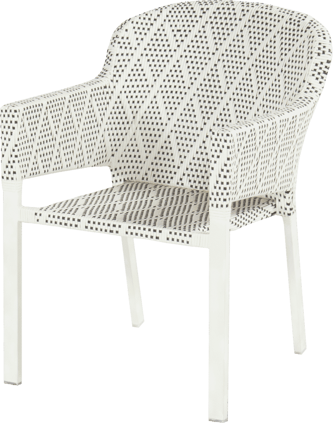 Hartman Tuinstoel 'Kelly' Wicker, kleur Wit