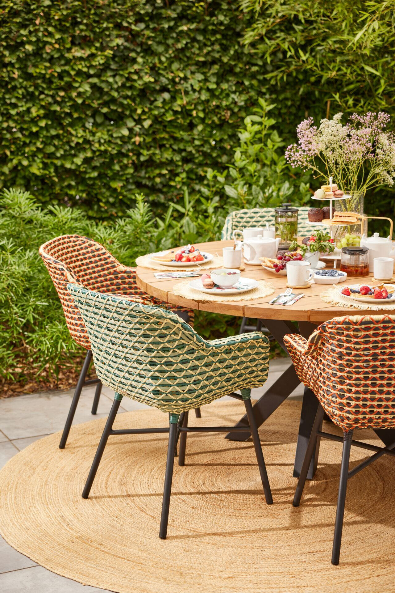 Hartman Tuinstoel 'Delphine' Wicker, kleur Groen