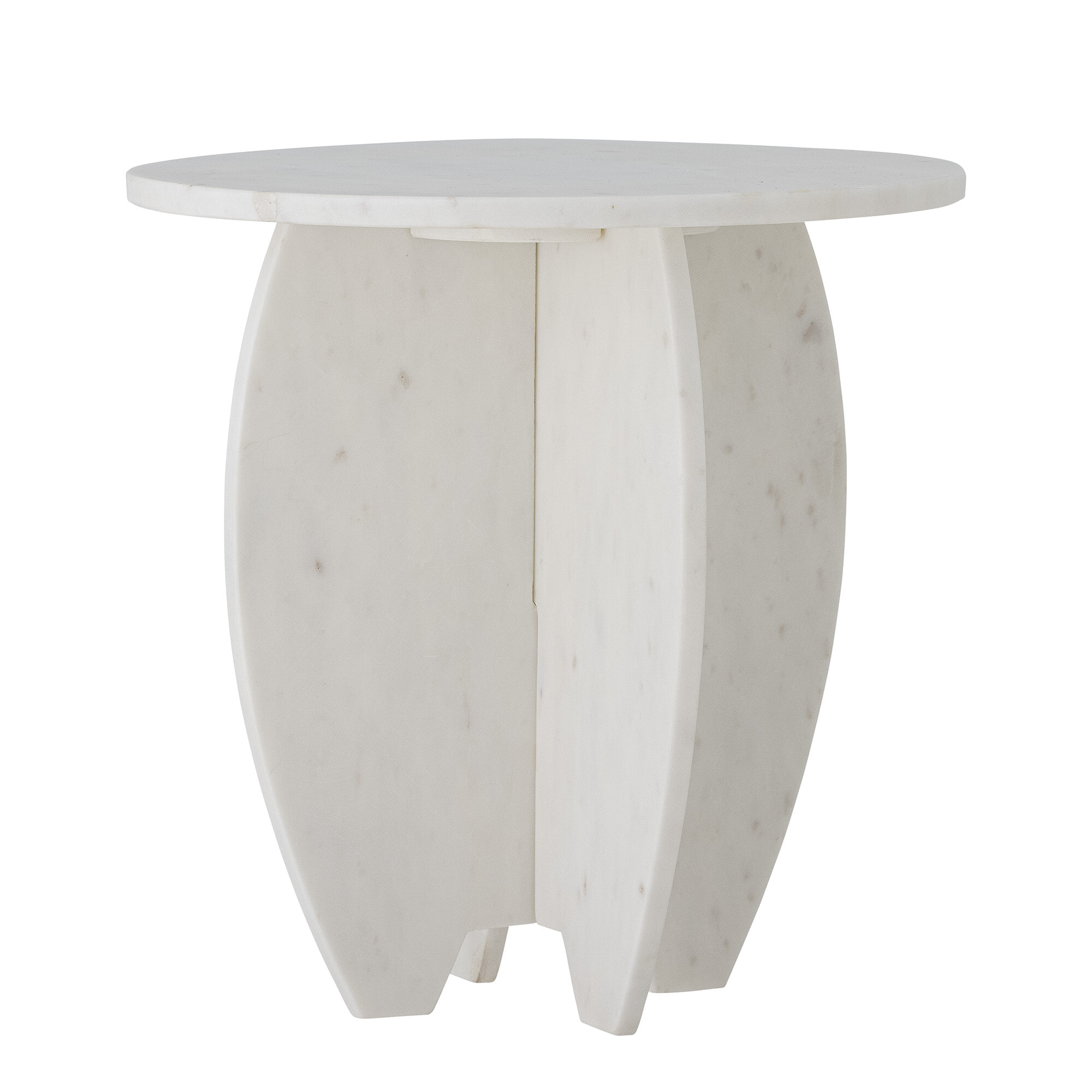 Bloomingville Ronde Bijzettafel Sendai Marmer, 31cm - Wit
