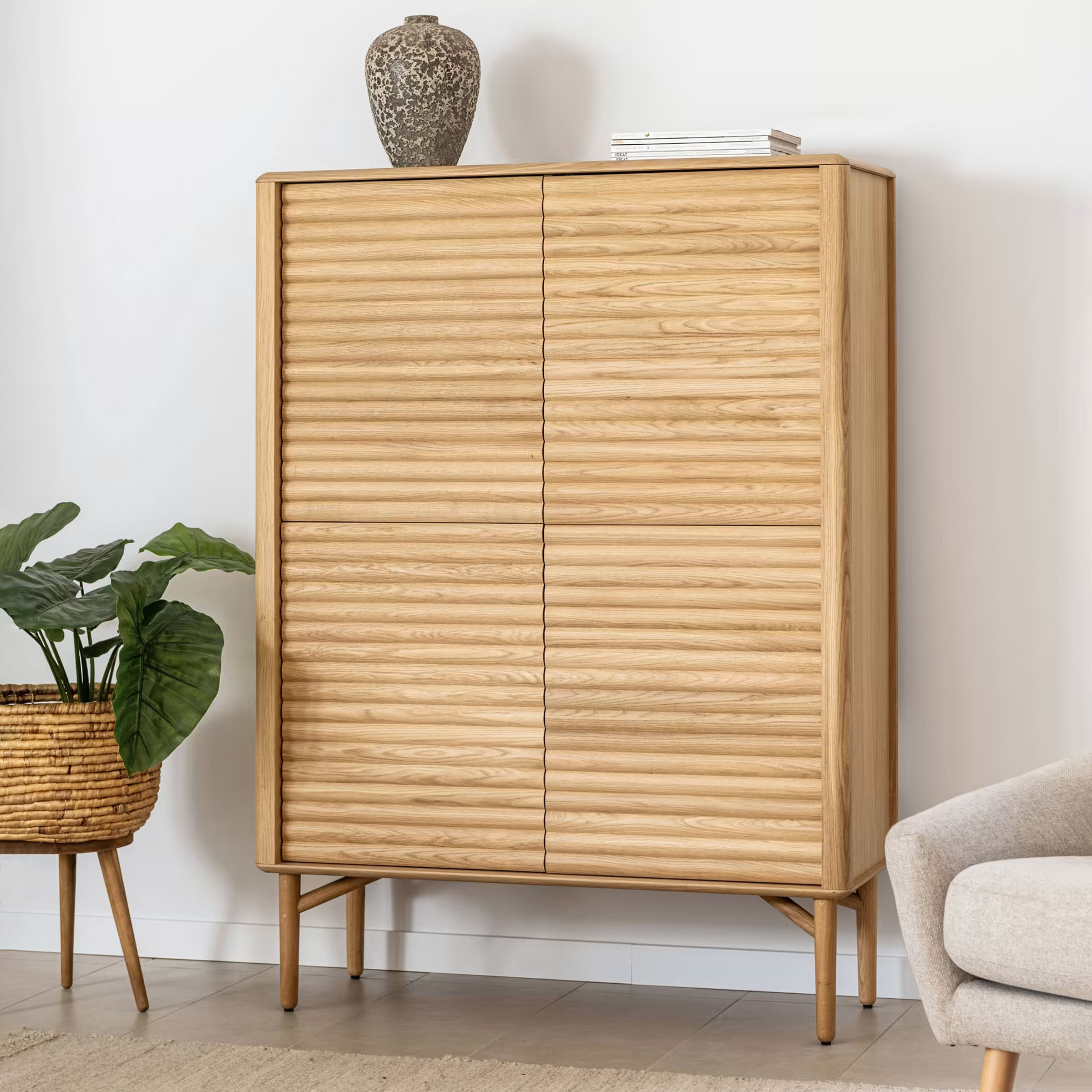 Kave Home Opbergkast 'Lenon' Eikenhout, 144 x 105cm