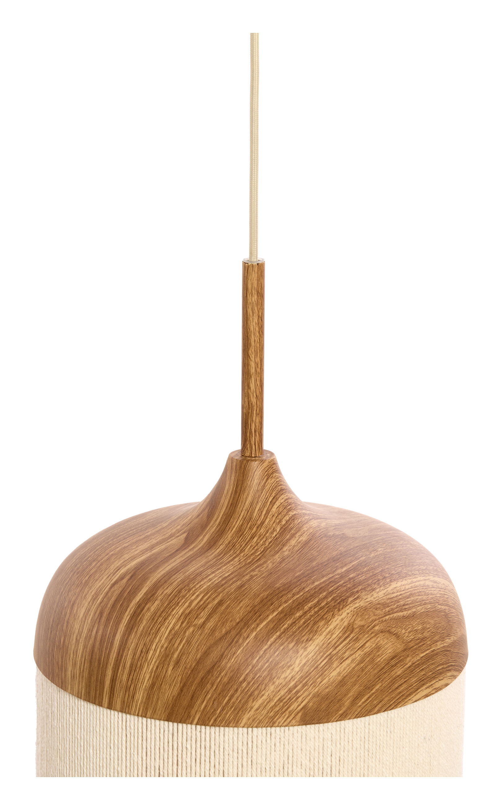 Light & Living Hanglamp 'Dania' Houtlook en touw, 22cm
