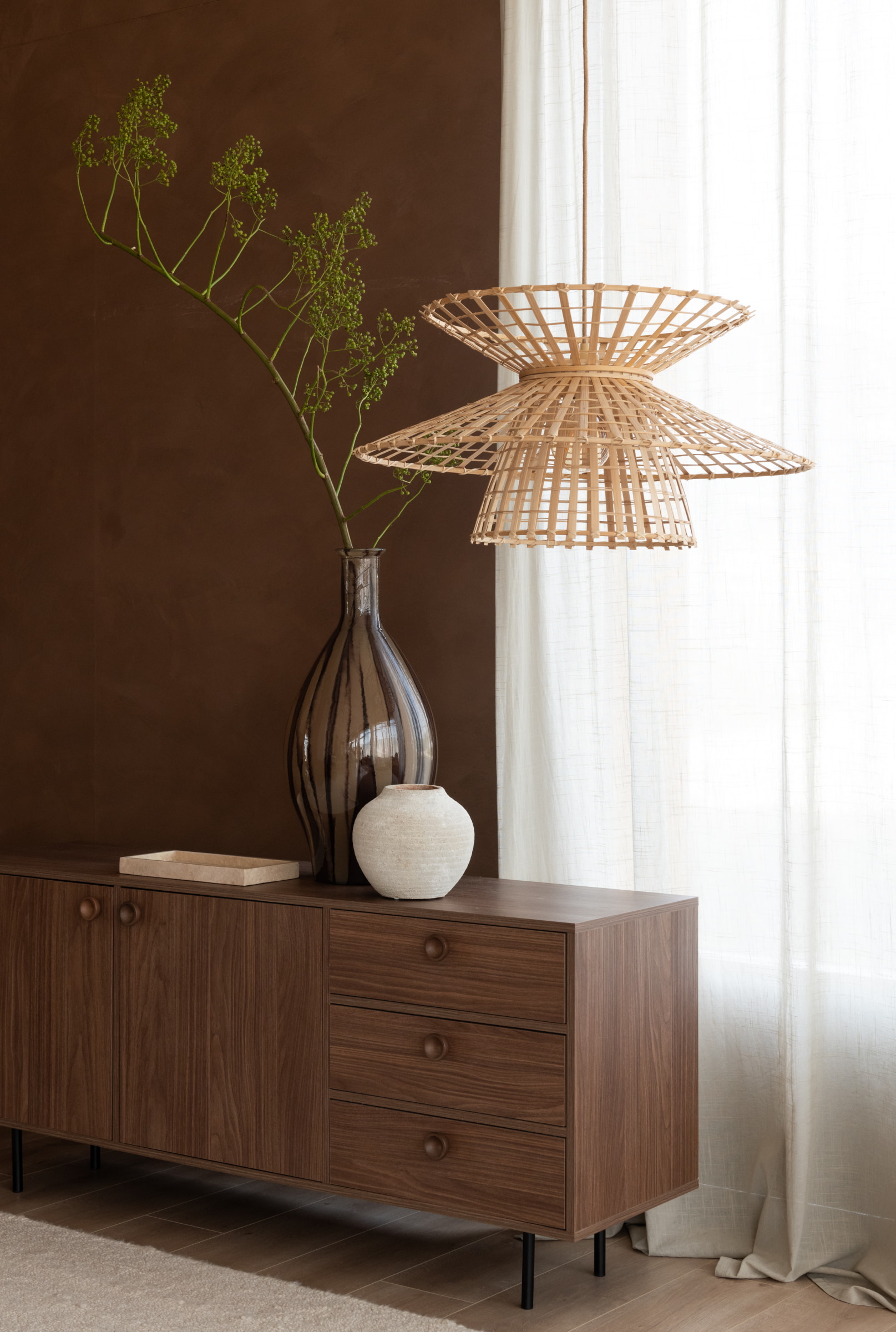GOOD&MOJO Hanglamp 'Machu Picchu' Bamboe, 57cm, kleur Naturel