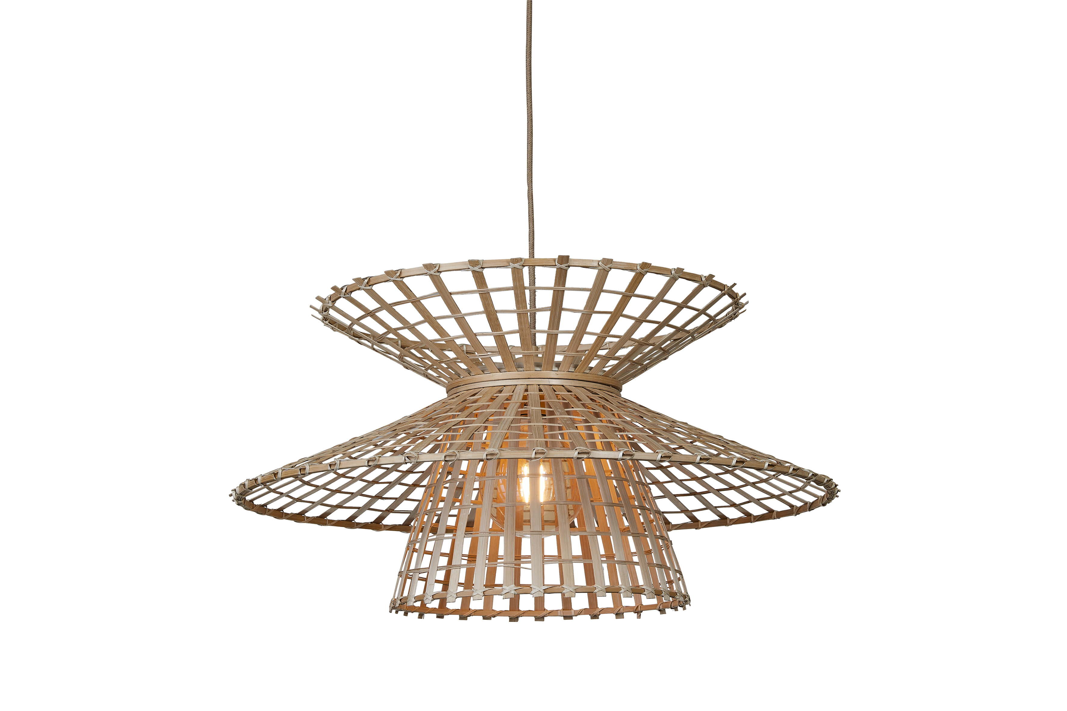 GOOD&MOJO Hanglamp 'Machu Picchu' Bamboe, 57cm, kleur Naturel