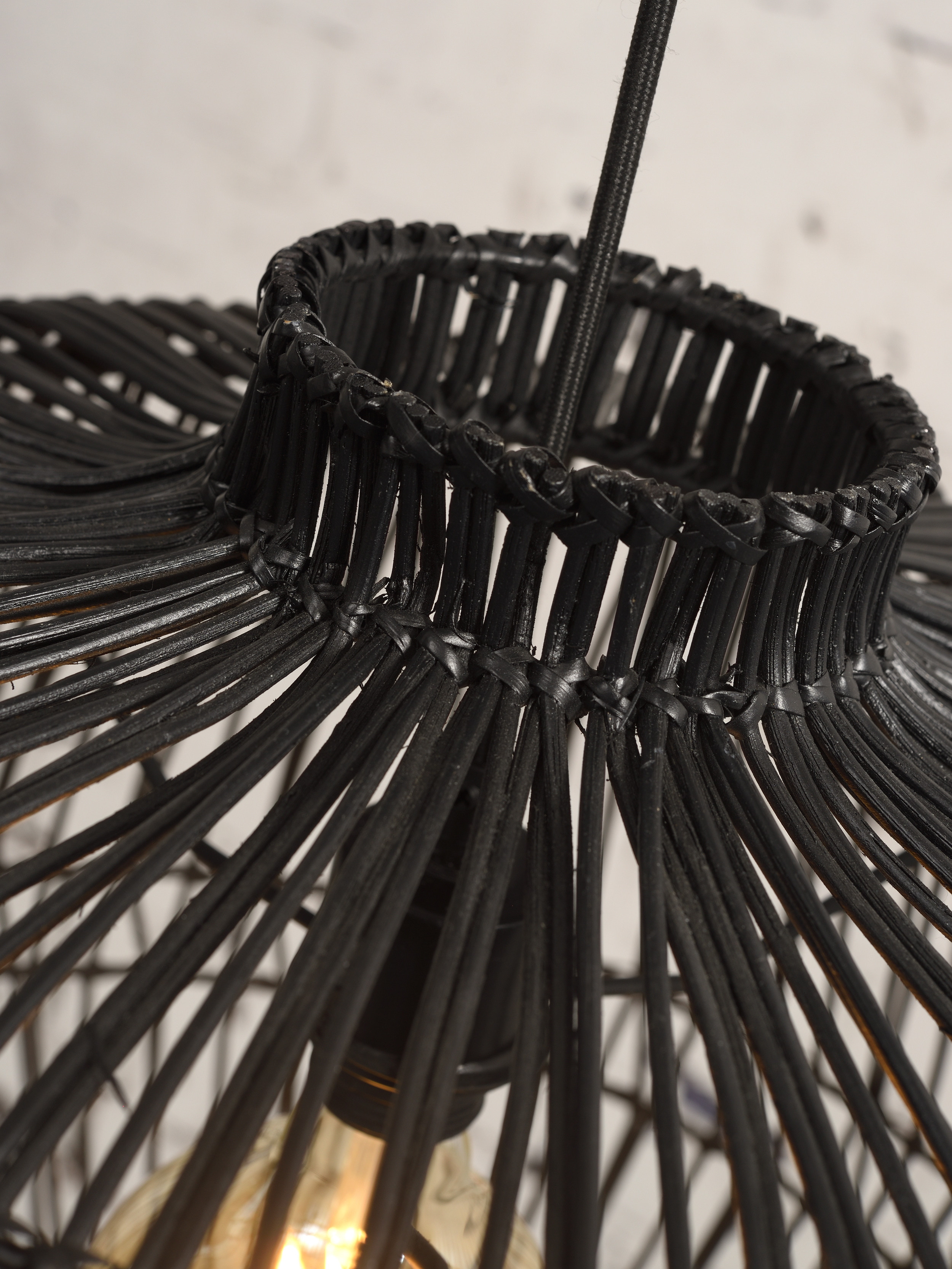 GOOD&MOJO Hanglamp 'Madagascar' Rotan, 60cm, kleur Zwart