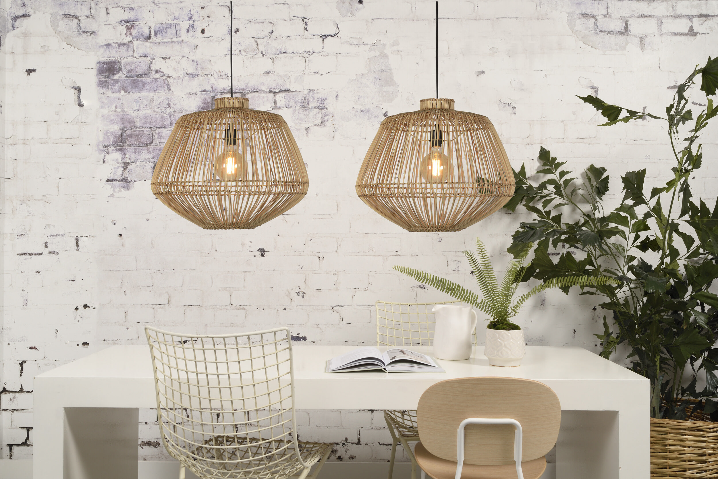 GOOD&MOJO Hanglamp 'Madagascar' Rotan, 60cm, kleur Naturel