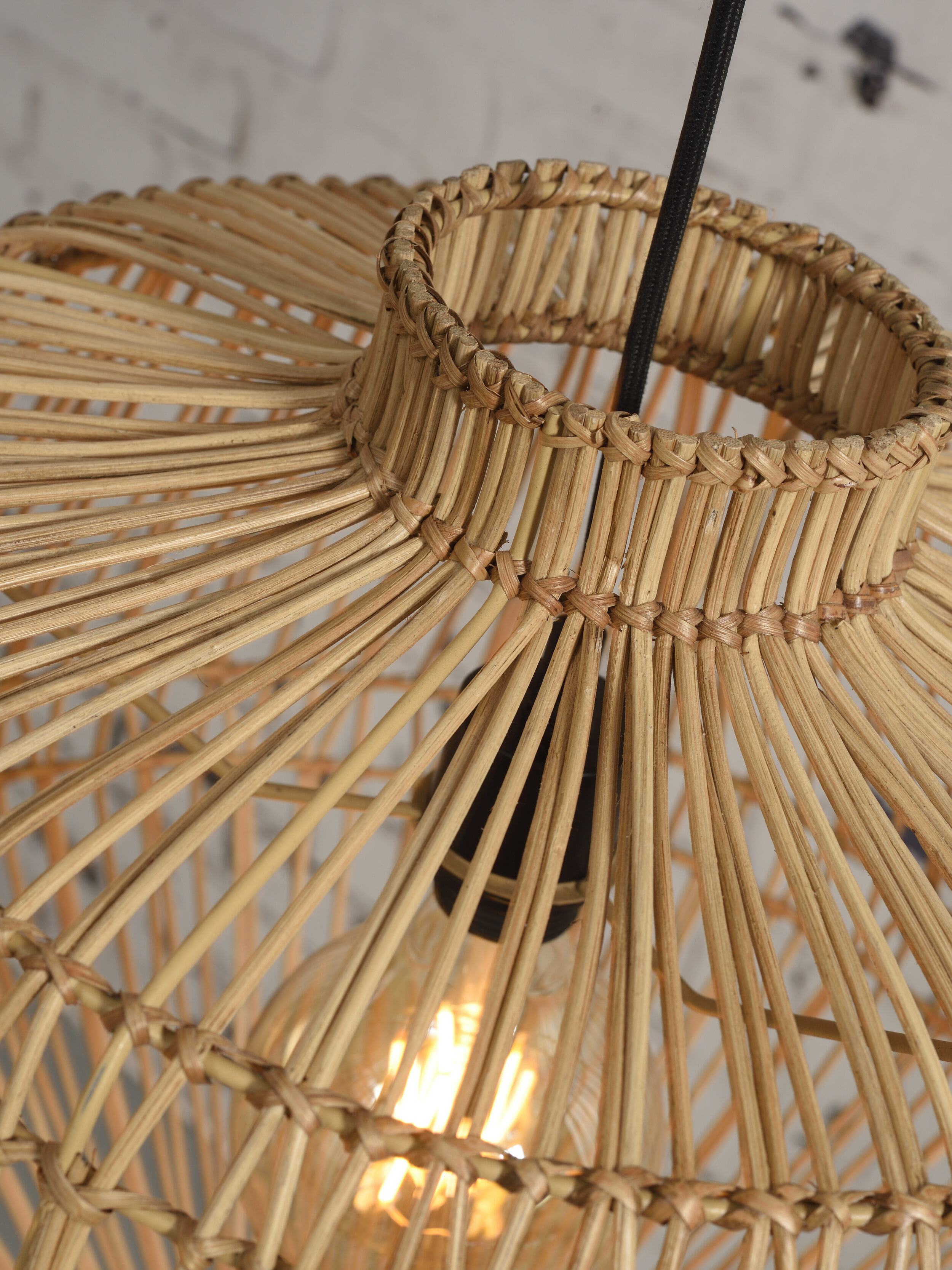 GOOD&MOJO Hanglamp 'Madagascar' Rotan, 60cm, kleur Naturel