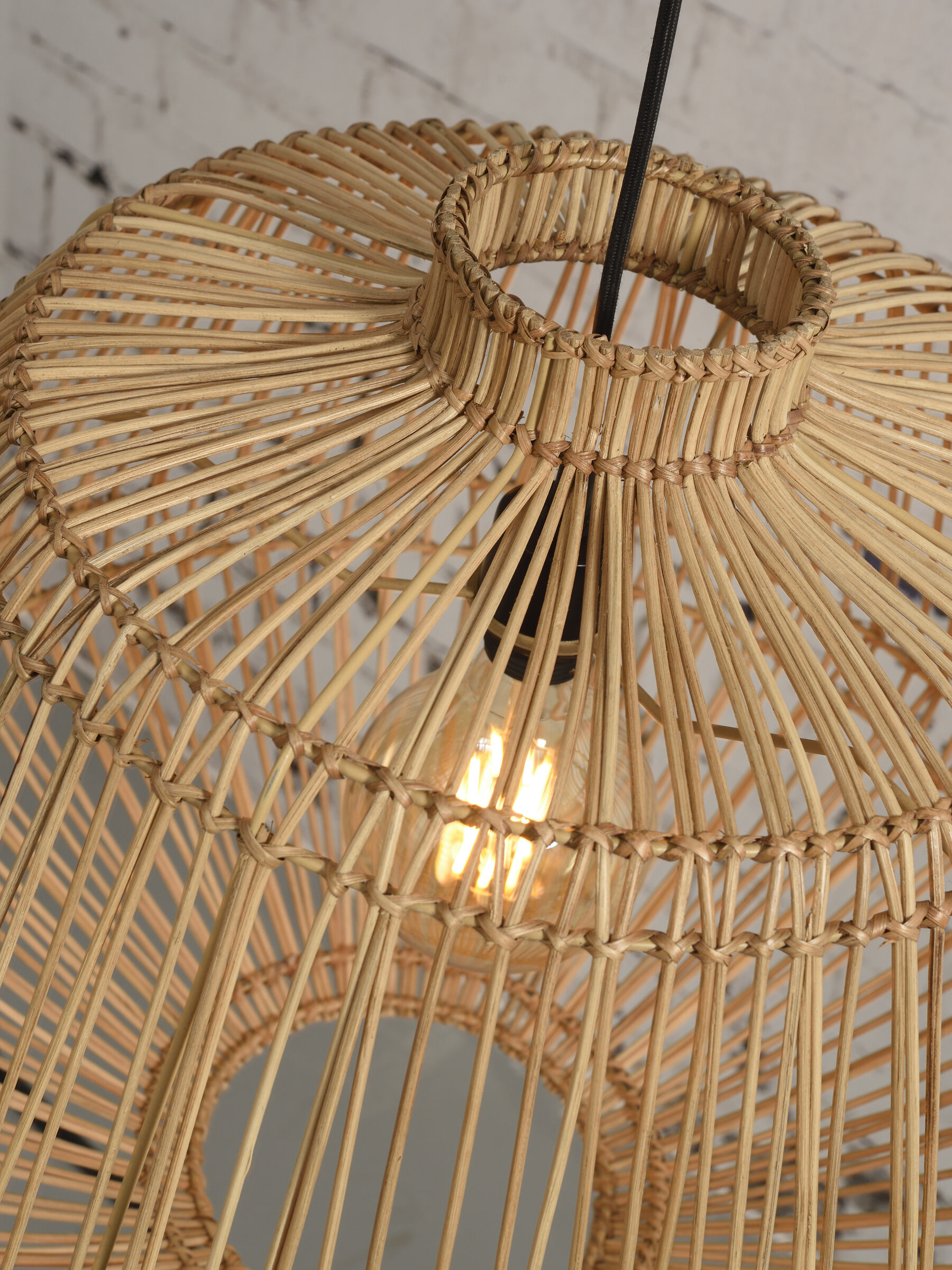 GOOD&MOJO Hanglamp 'Madagascar' Rotan, 60cm, kleur Naturel