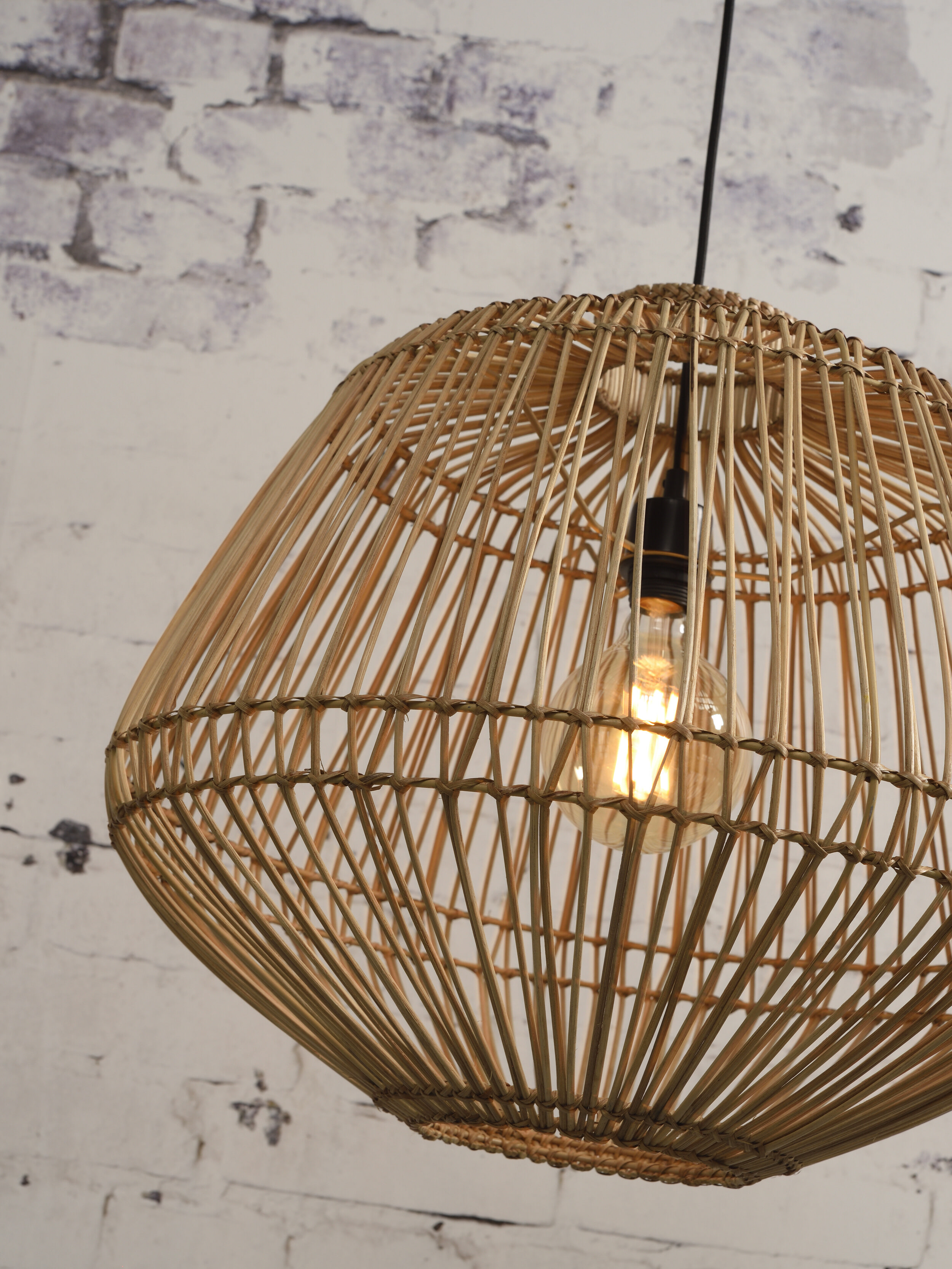GOOD&MOJO Hanglamp 'Madagascar' Rotan, 60cm, kleur Naturel