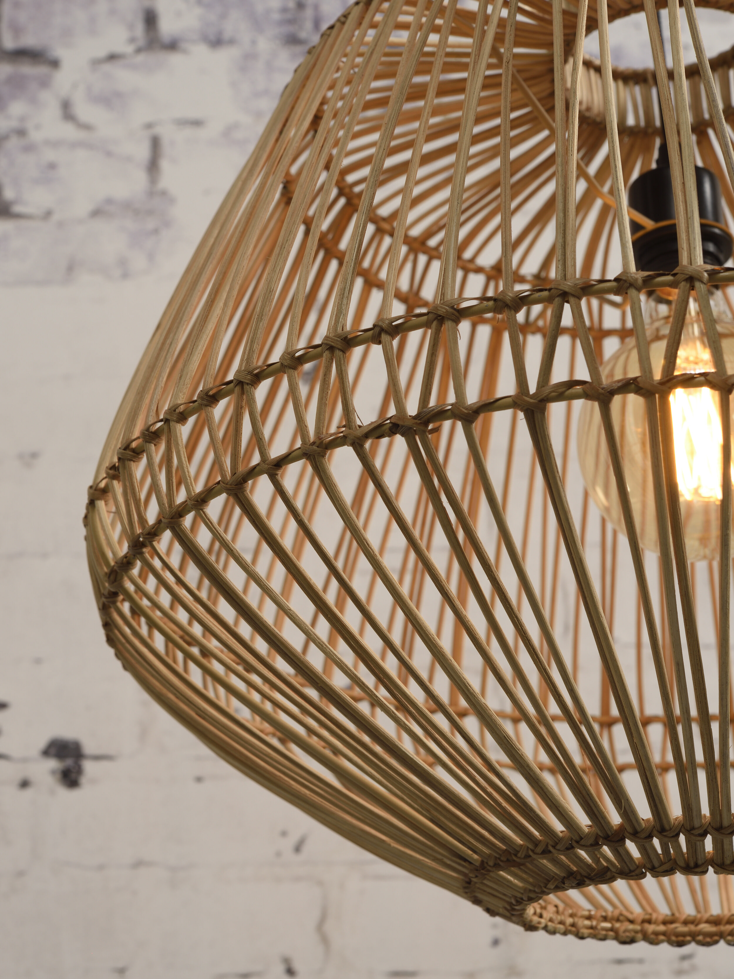GOOD&MOJO Hanglamp 'Madagascar' Rotan, 60cm, kleur Naturel