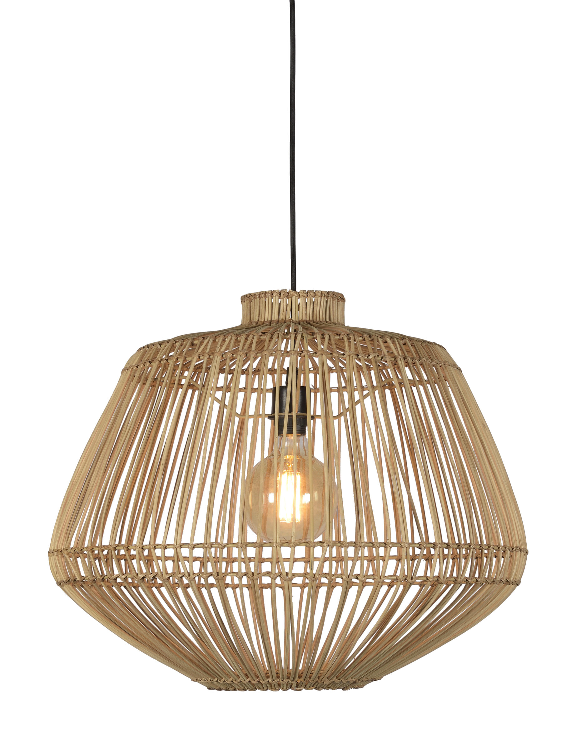 GOOD&MOJO Hanglamp 'Madagascar' Rotan, 60cm, kleur Naturel