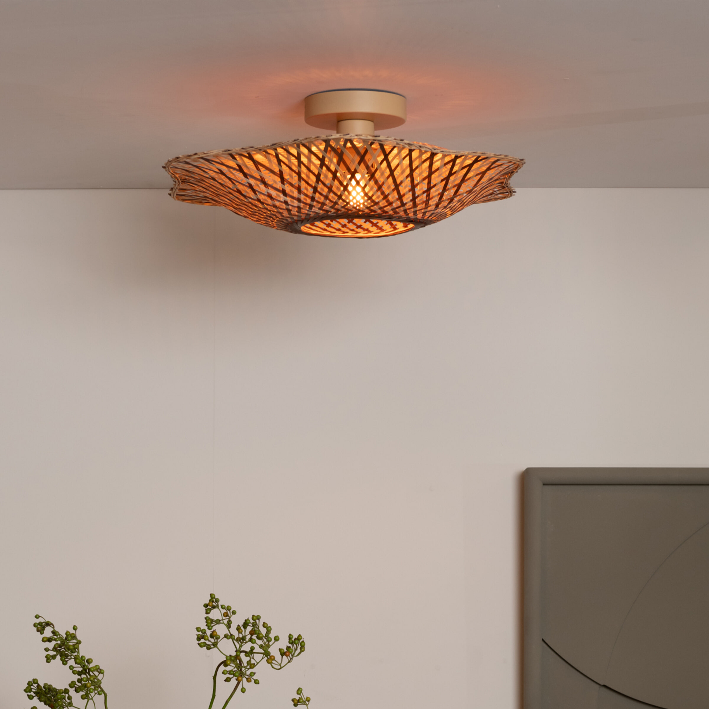 GOOD&MOJO Plafondlamp 'Madura' Bamboe, kleur Naturel/Bruin