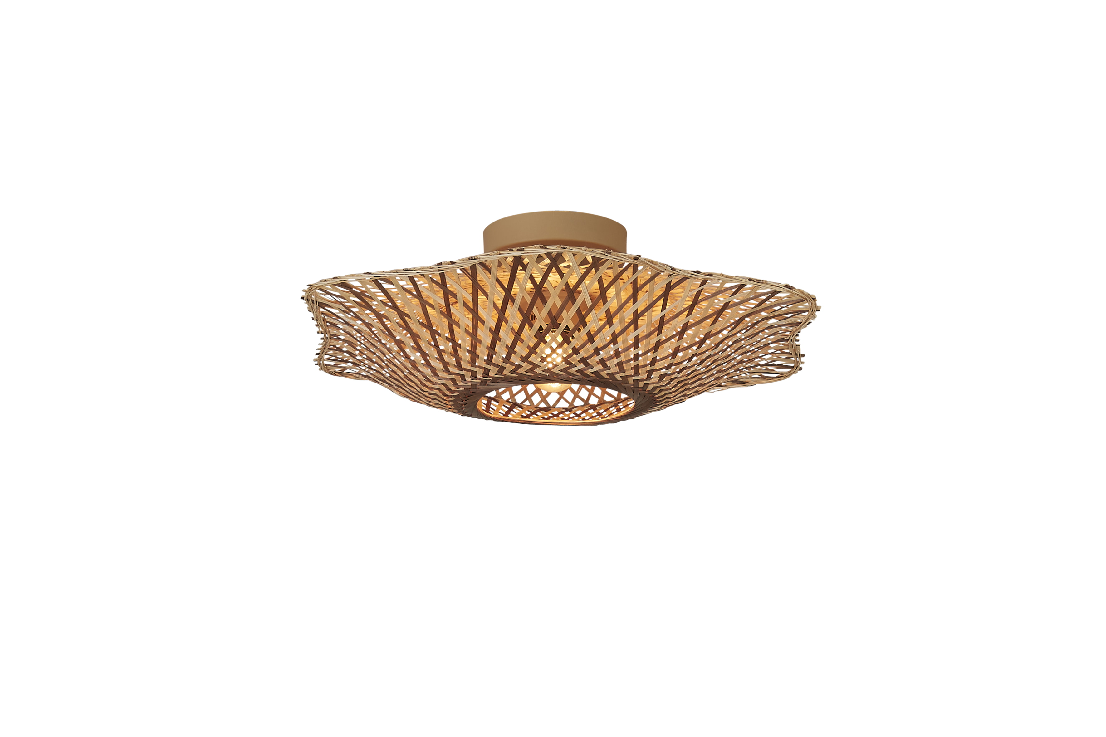 GOOD&MOJO Plafondlamp 'Madura' Bamboe, 44cm, kleur Naturel/Bruin