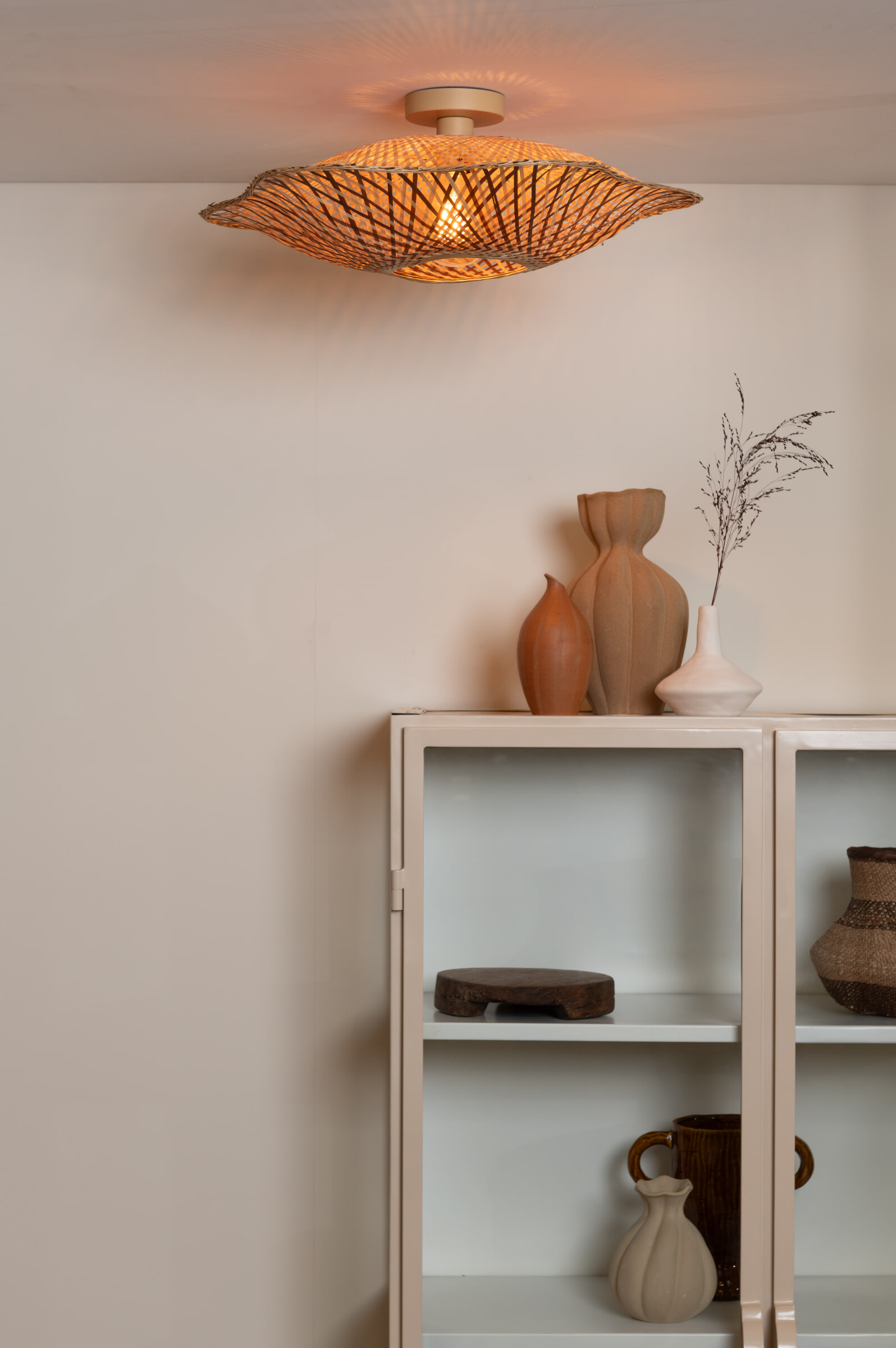 GOOD&MOJO Plafondlamp 'Madura' Bamboe, 60cm, kleur Naturel/Bruin