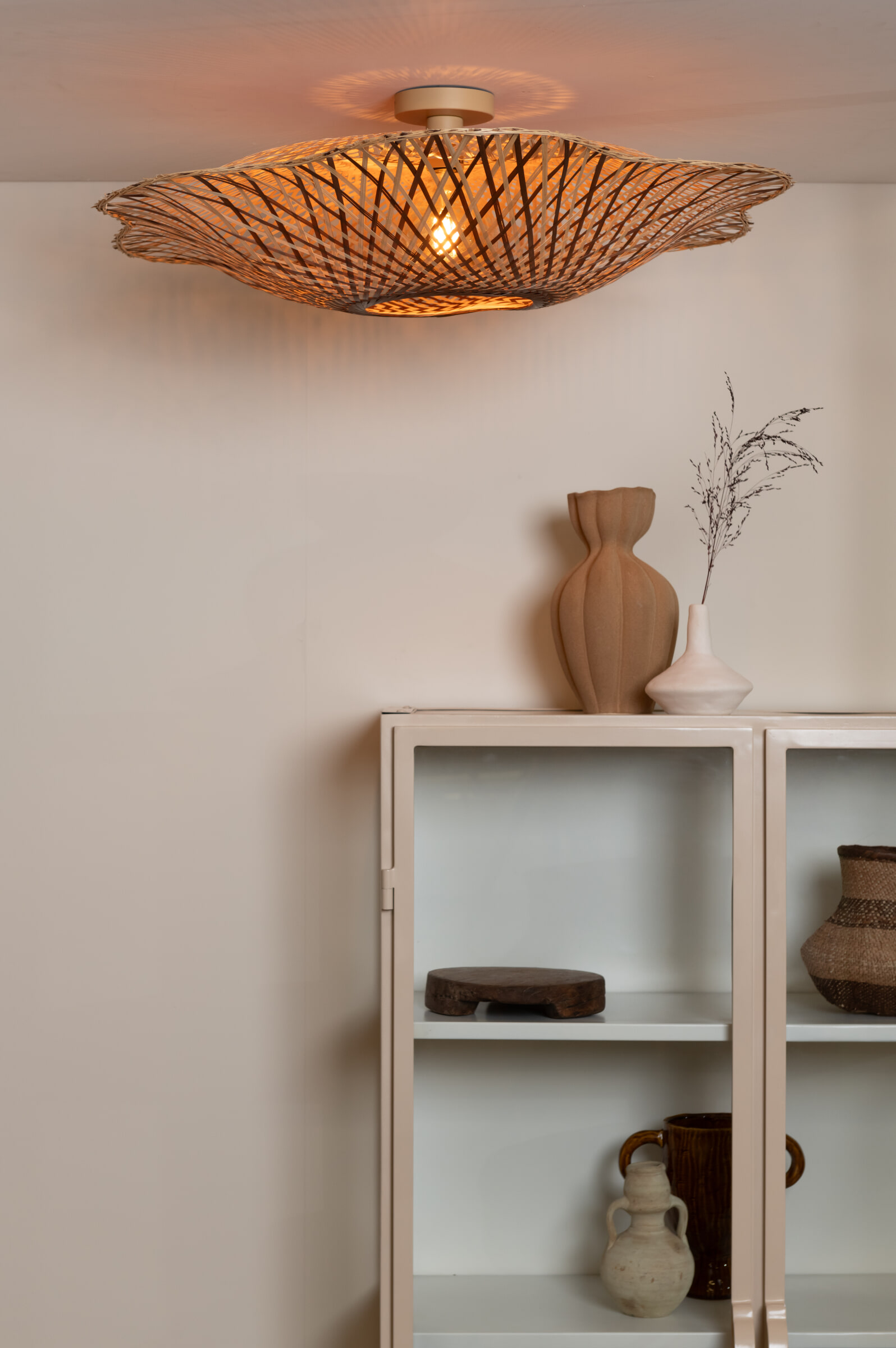 GOOD&MOJO Plafondlamp 'Madura' Bamboe, 87cm, kleur Naturel/Bruin