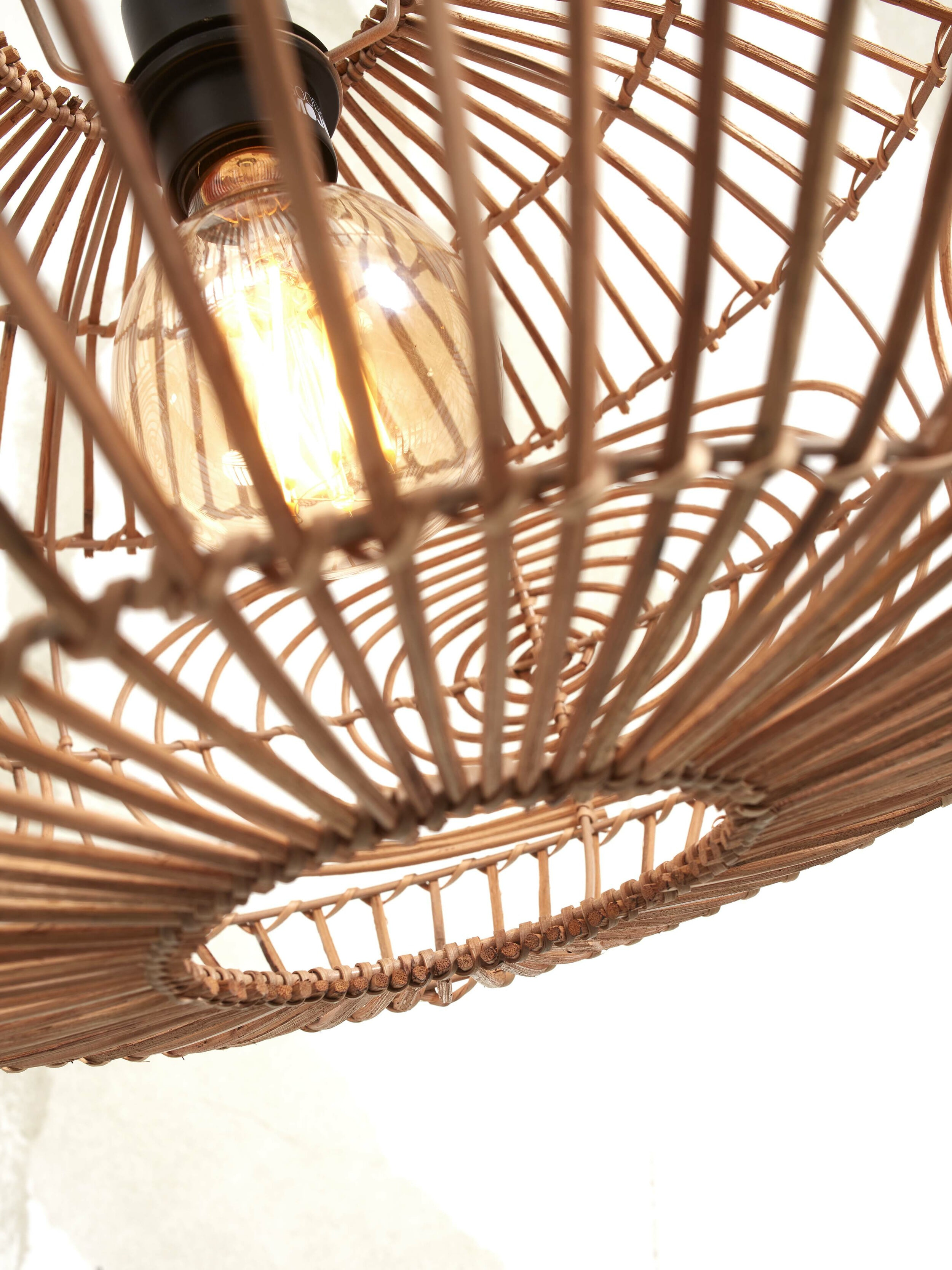 GOOD&MOJO Vloerlamp 'Madeira' Bamboe en rotan, 176cm, kleur Naturel