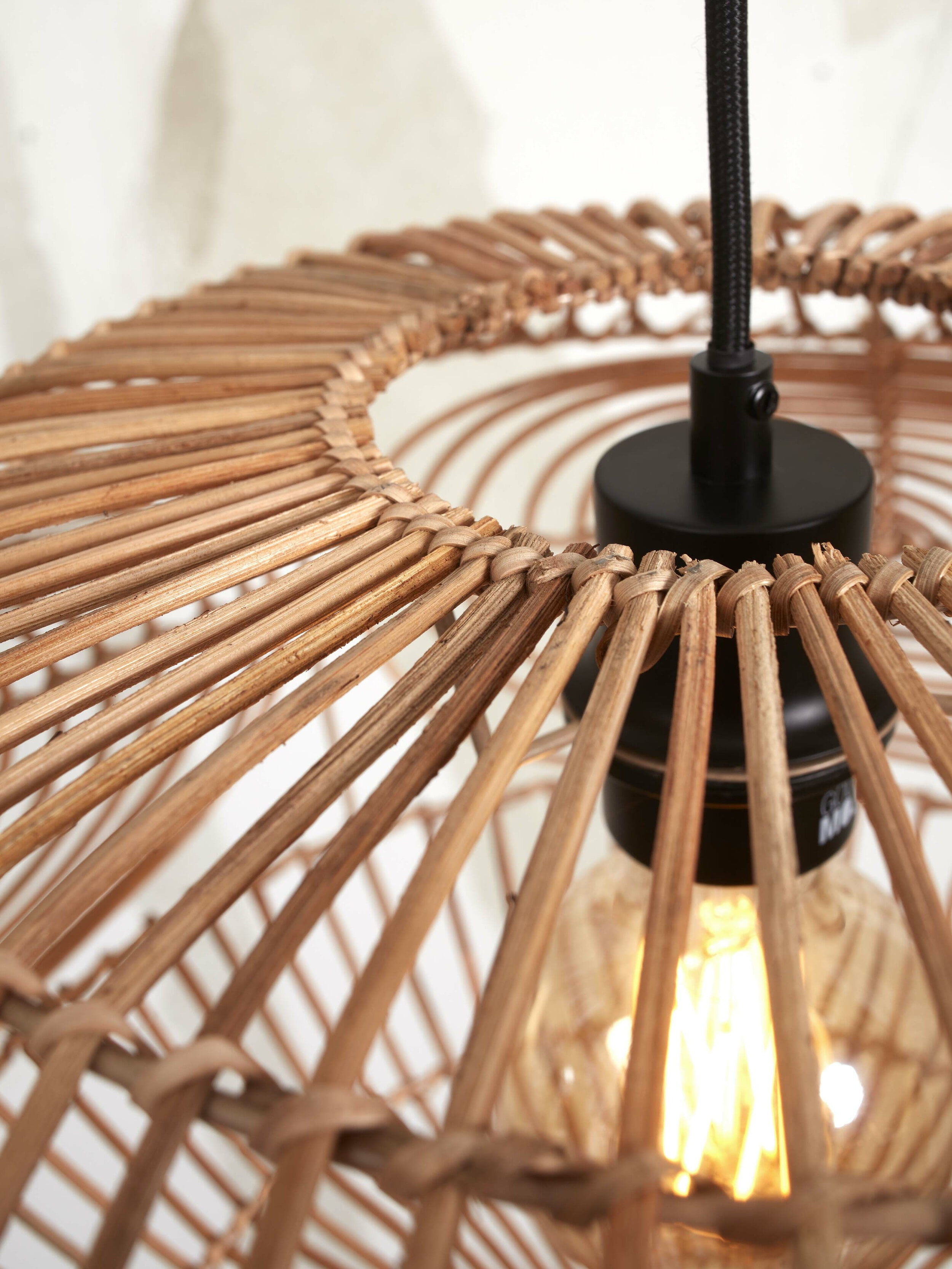 GOOD&MOJO Vloerlamp 'Madeira' Bamboe en rotan, 176cm, kleur Naturel
