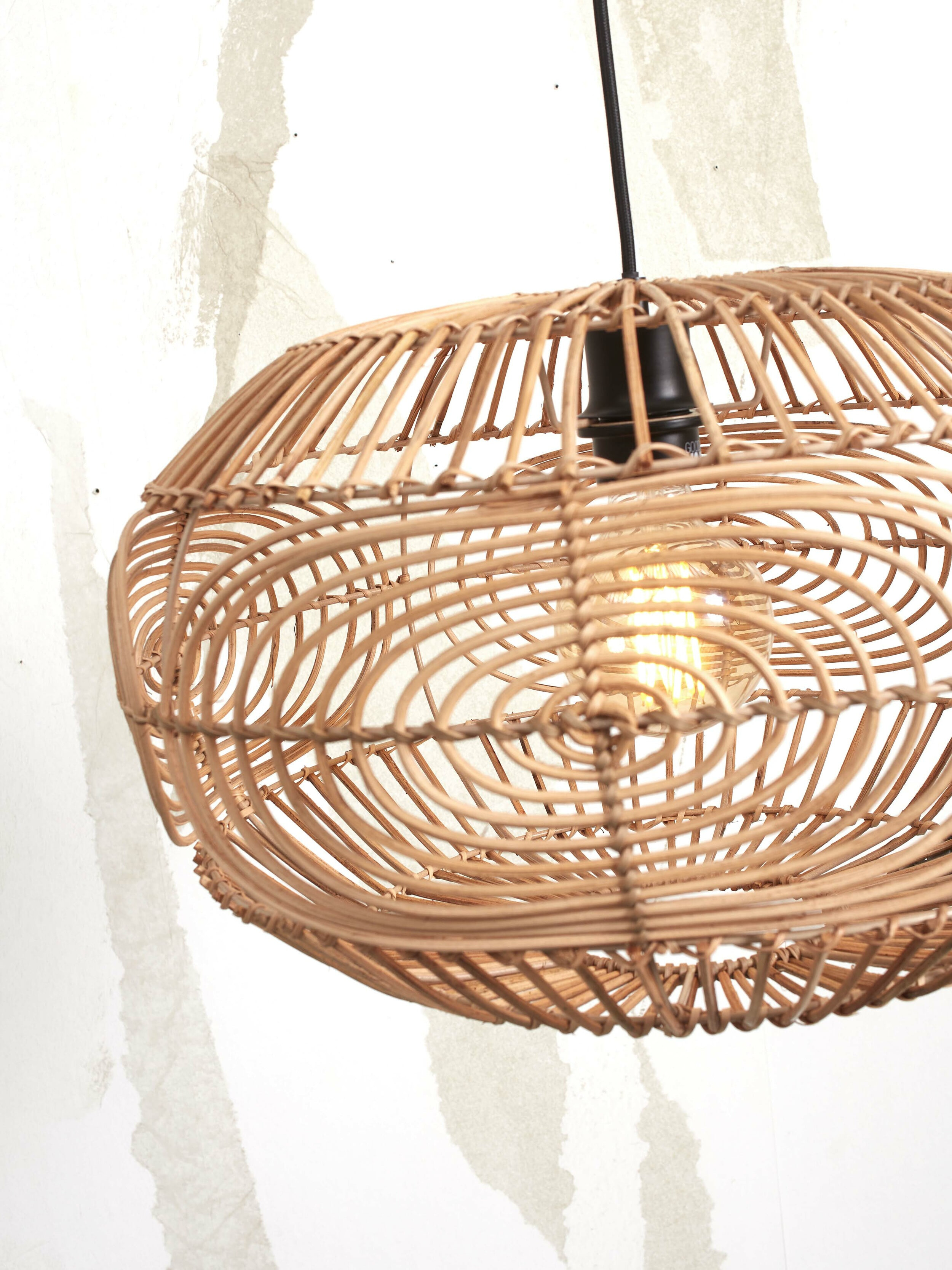 GOOD&MOJO Vloerlamp 'Madeira' Bamboe en rotan, 176cm, kleur Naturel