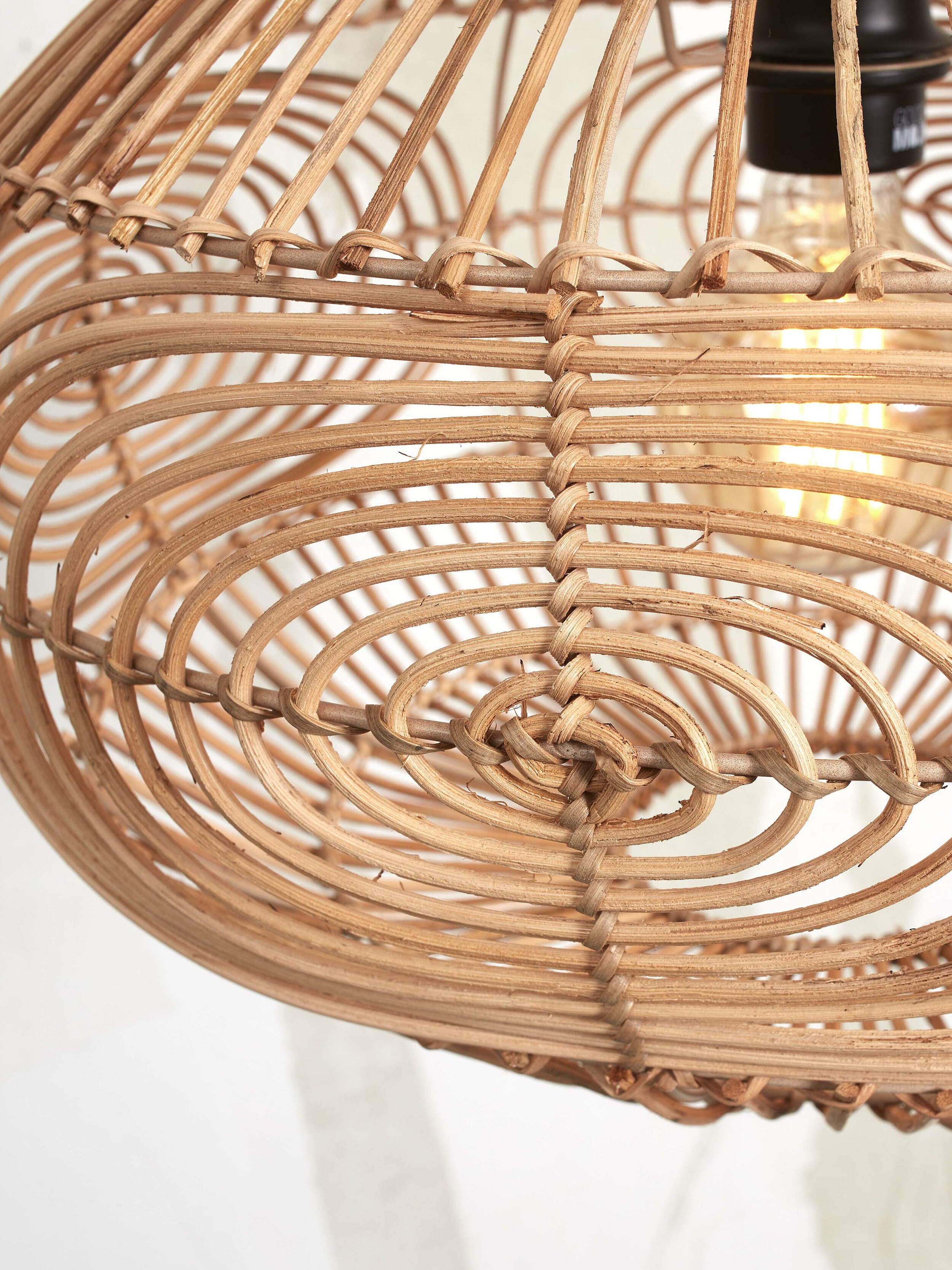 GOOD&MOJO Vloerlamp 'Madeira' Bamboe en rotan, 176cm, kleur Naturel