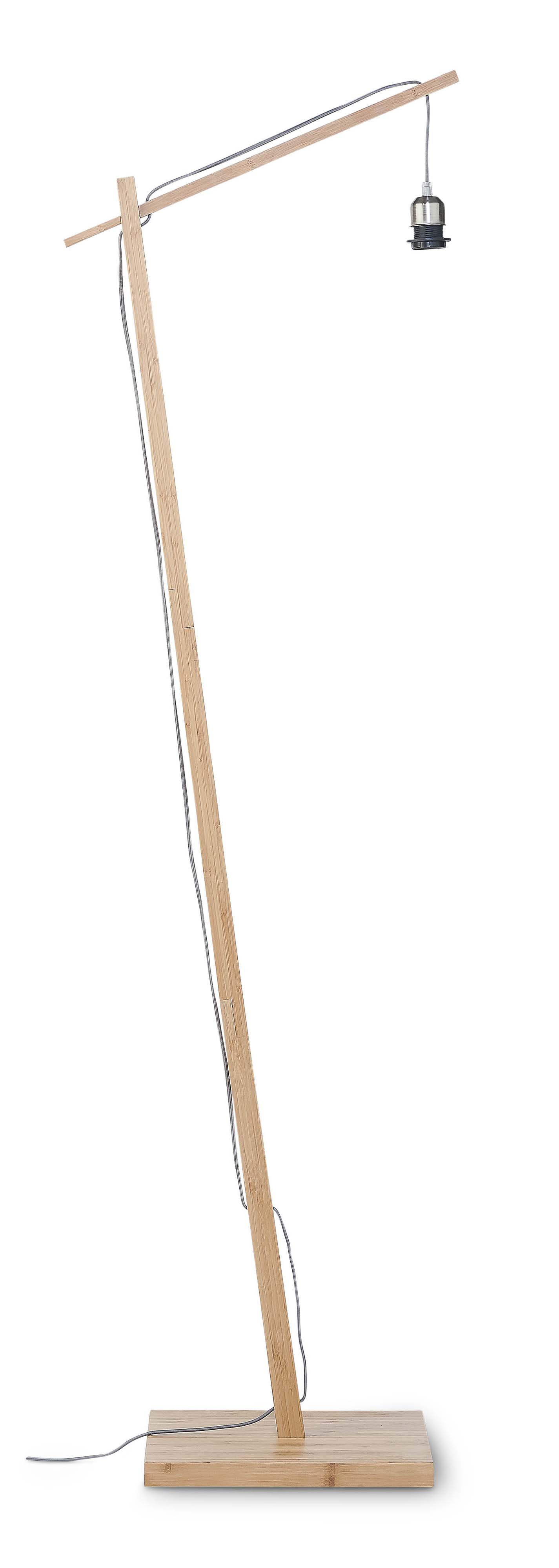 GOOD&MOJO Vloerlamp 'Madeira' Bamboe en rotan, 176cm, kleur Naturel