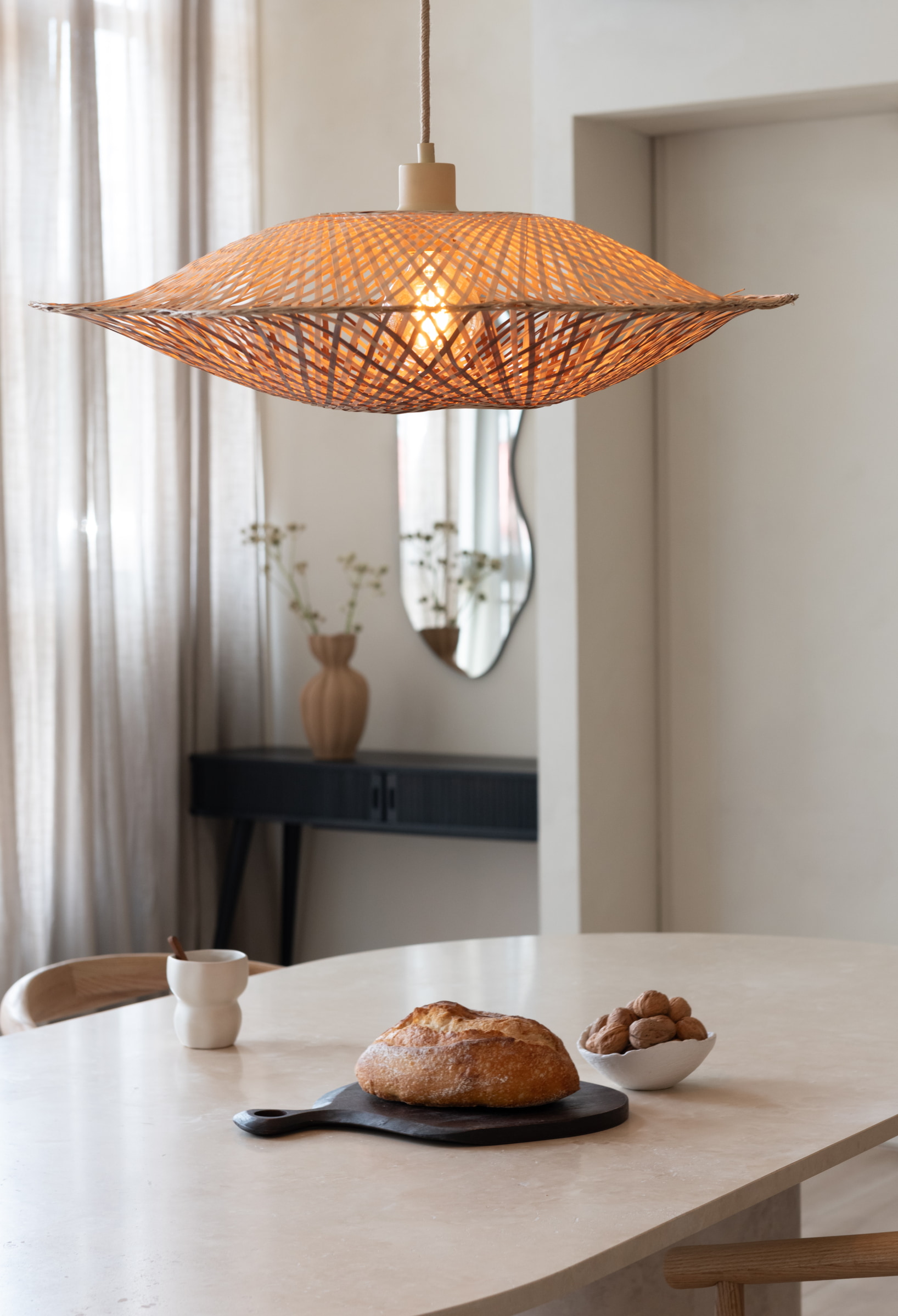 GOOD&MOJO Hanglamp 'Madura' Bamboe, 87cm, kleur Naturel/Bruin