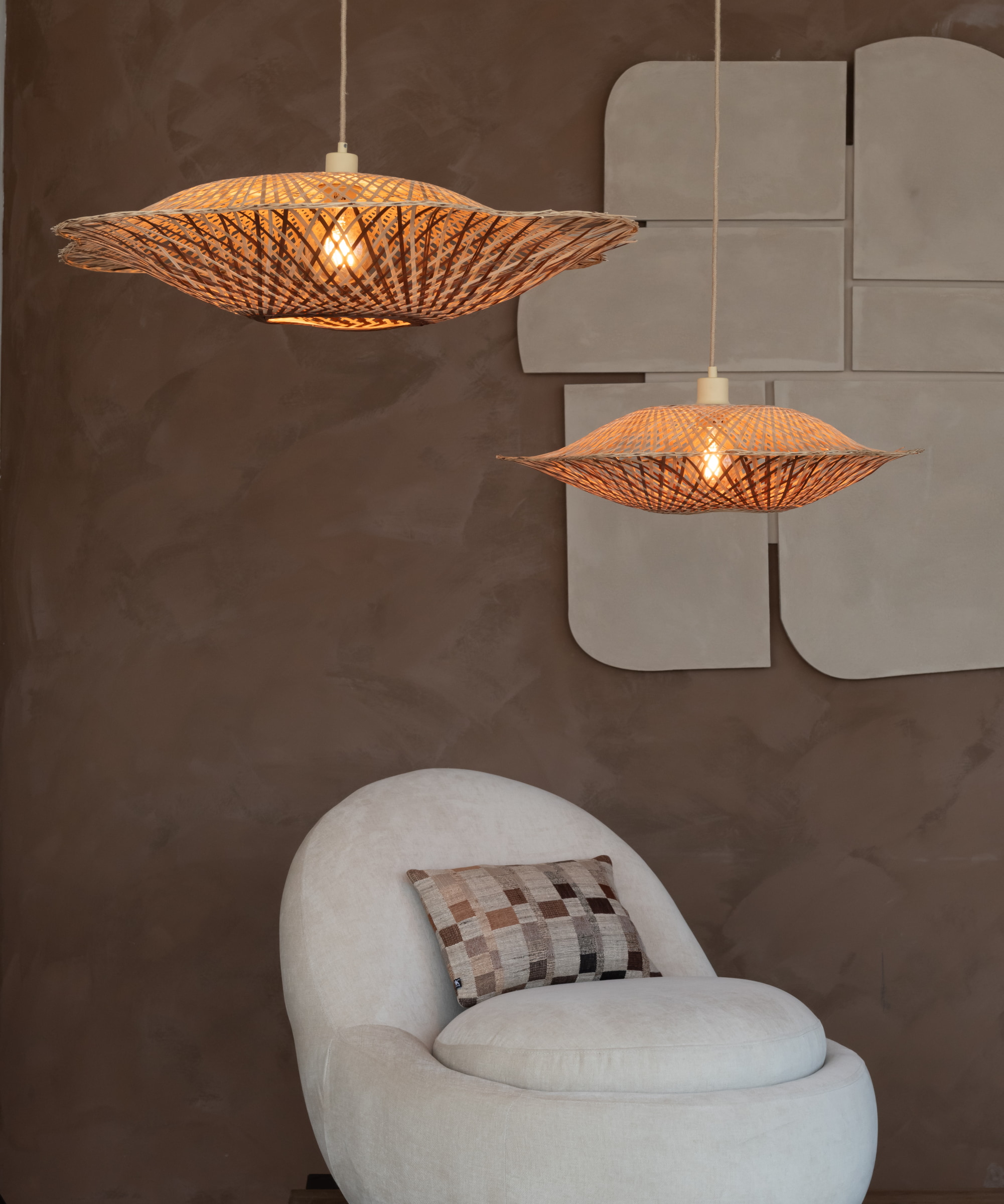 GOOD&MOJO Hanglamp 'Madura' Bamboe, 87cm, kleur Naturel/Bruin