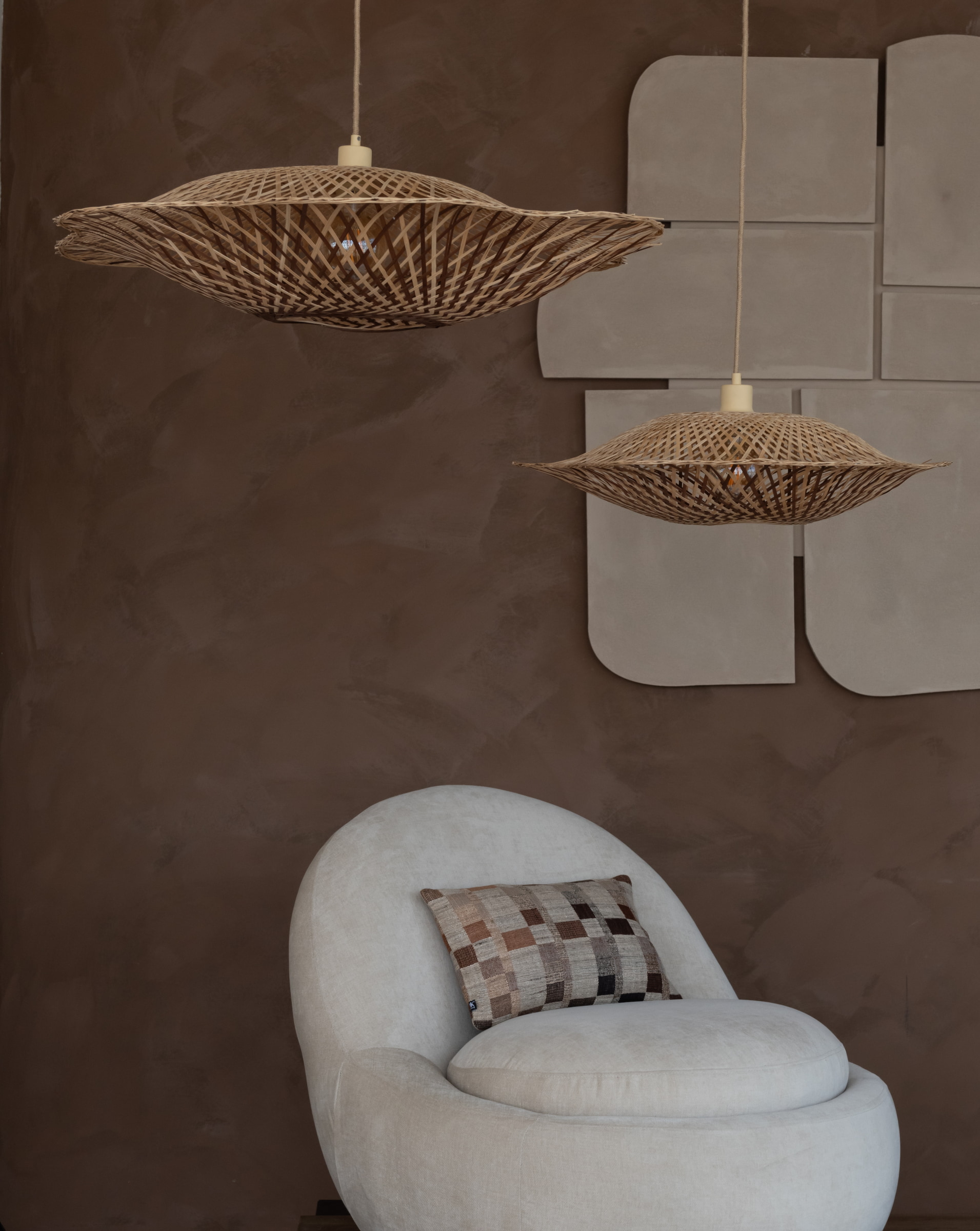 GOOD&MOJO Hanglamp 'Madura' Bamboe, 87cm, kleur Naturel/Bruin