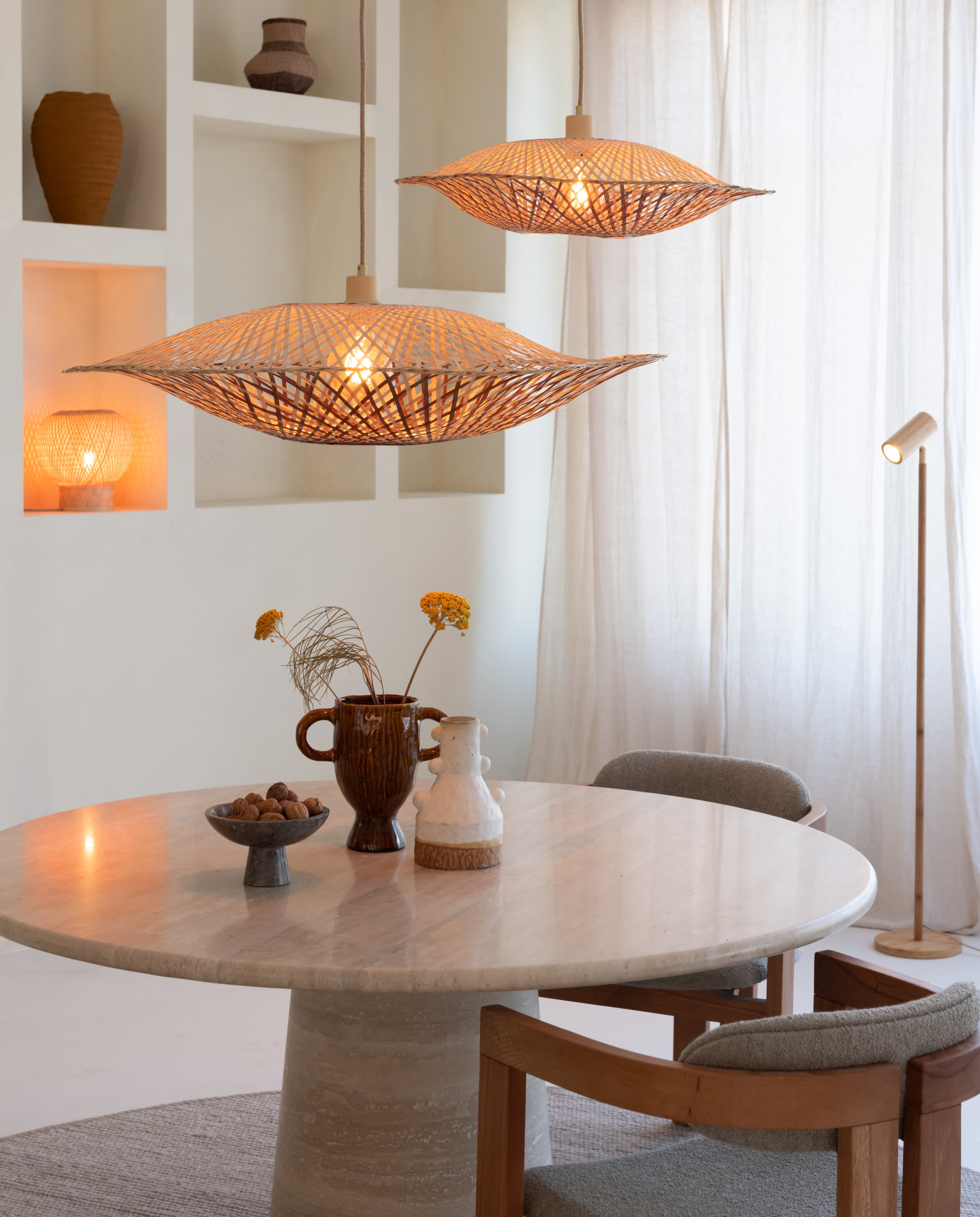 GOOD&MOJO Hanglamp 'Madura' Bamboe, 87cm, kleur Naturel/Bruin