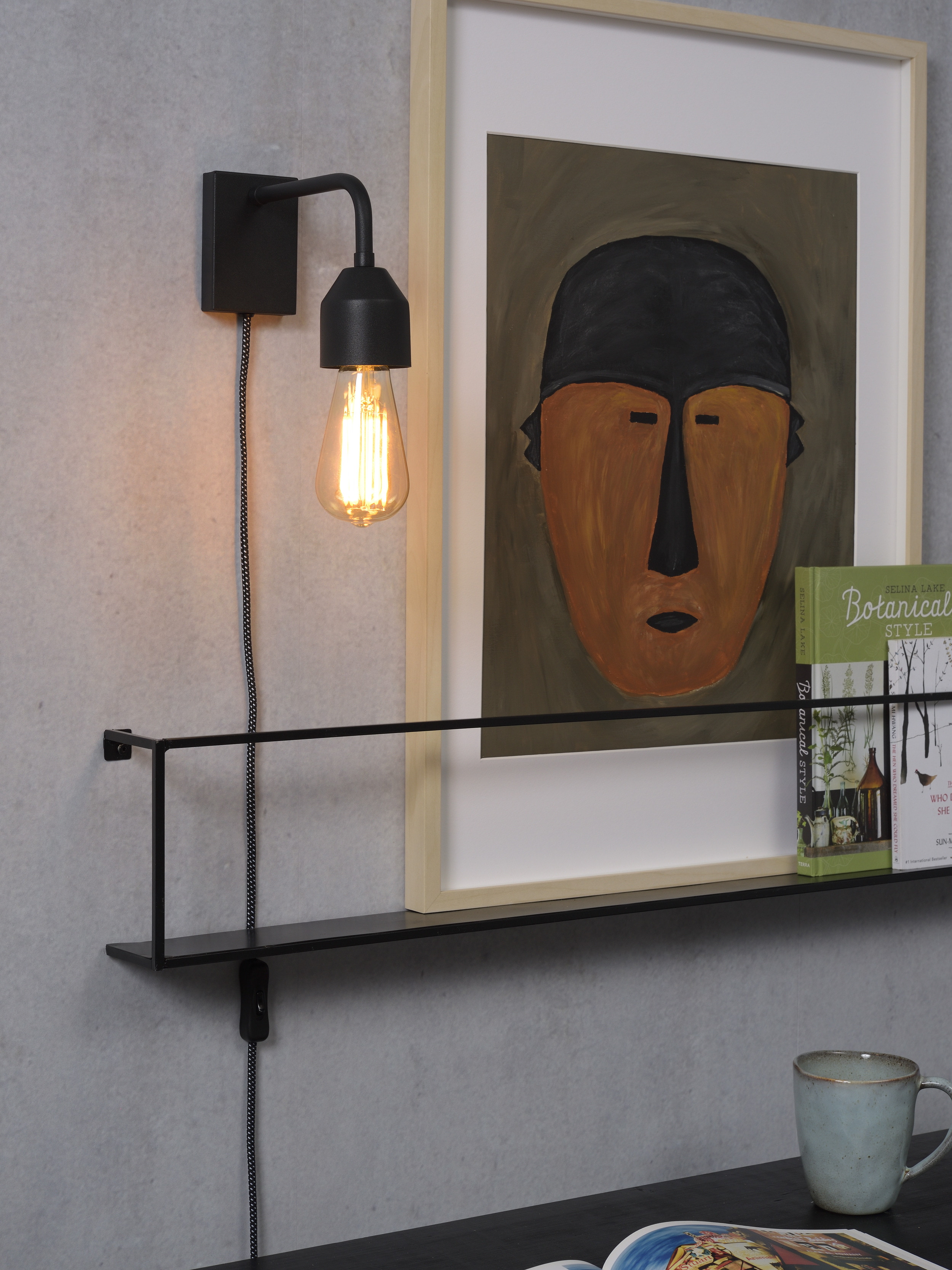 its about RoMi Wandlamp 'Madrid' kleur Zwart
