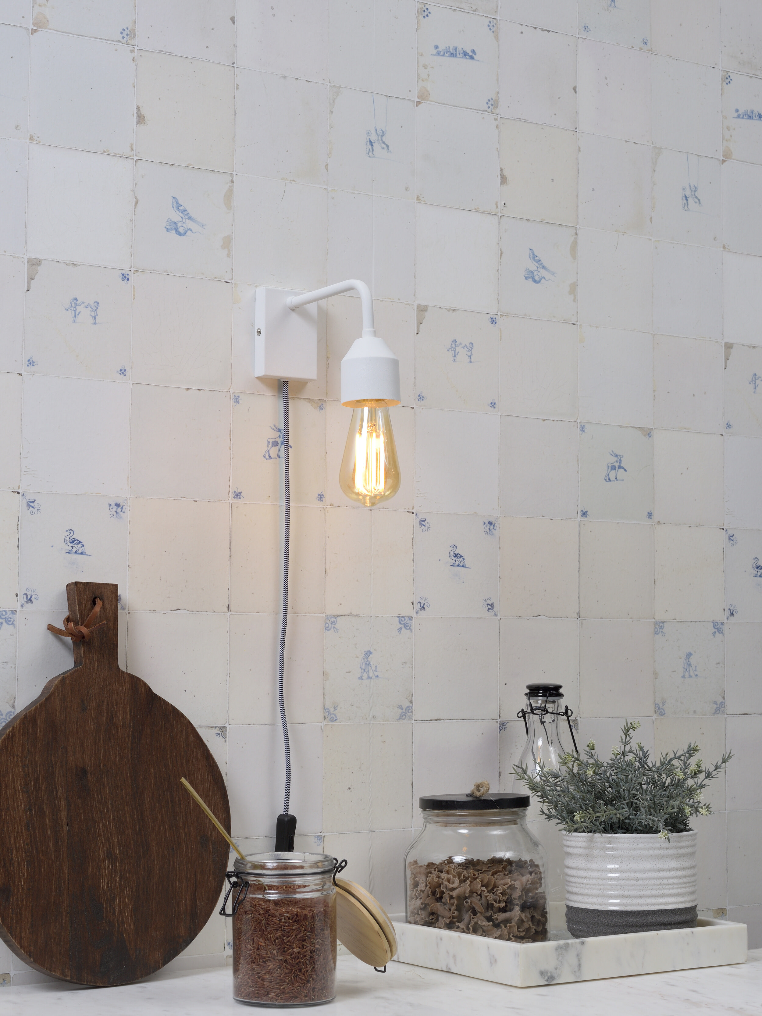 its about RoMi Wandlamp 'Madrid' kleur Wit