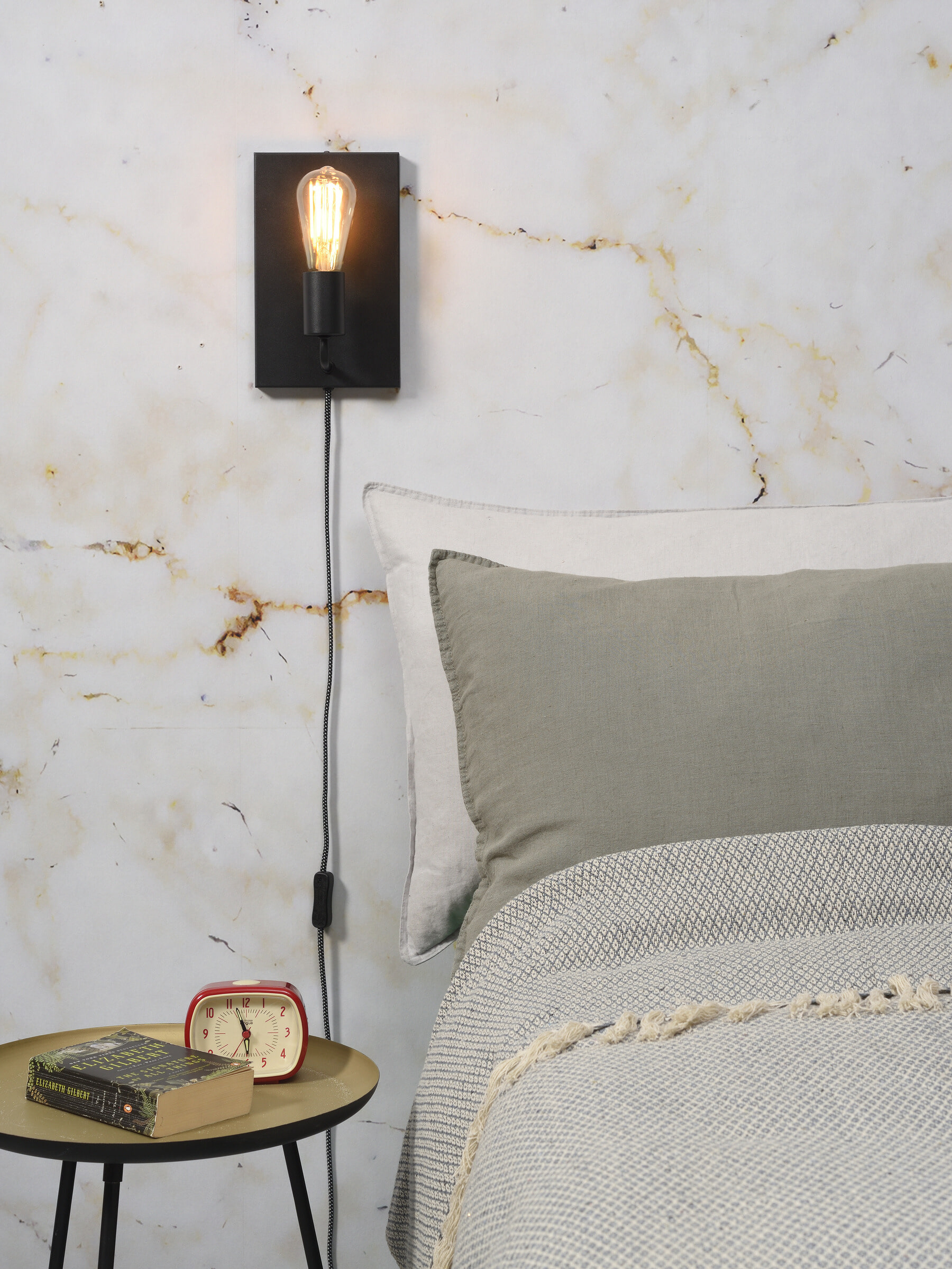 its about RoMi Wandlamp 'Madrid' 25cm, kleur Zwart